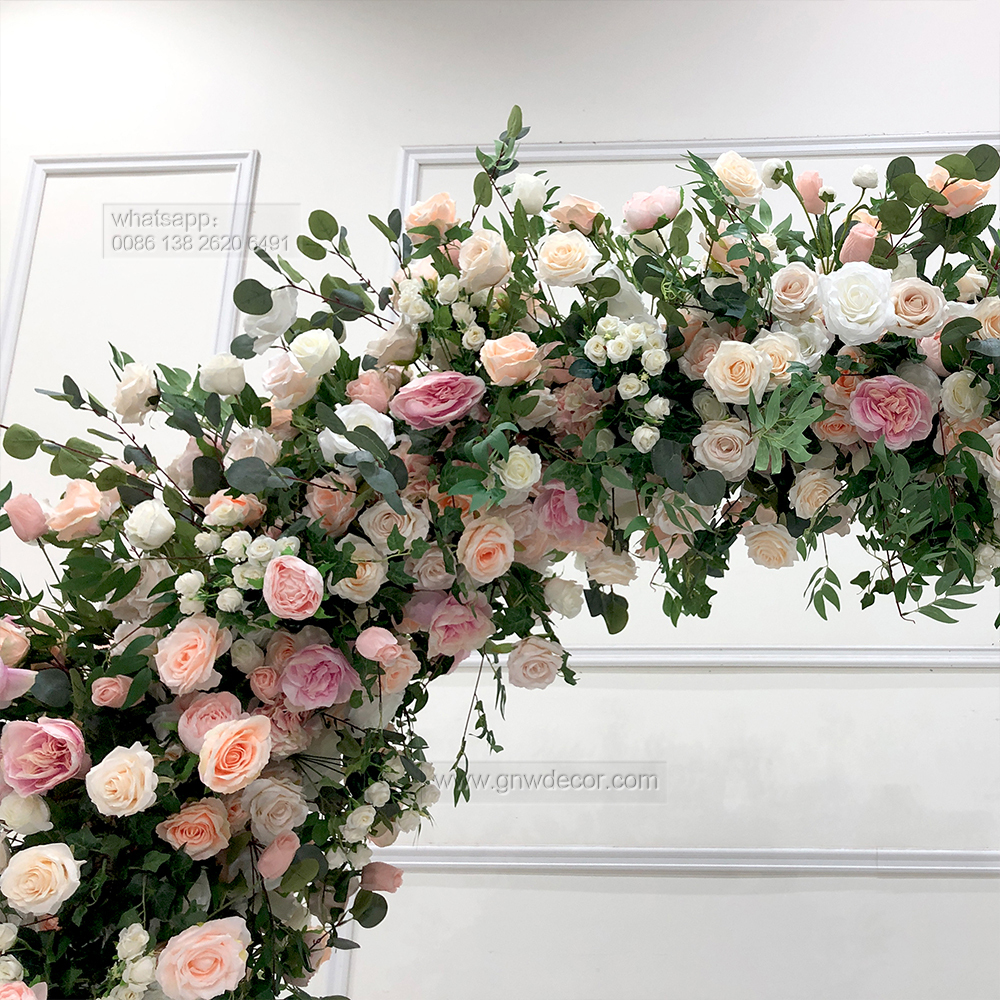 Artificial flower arch : circle ring shape