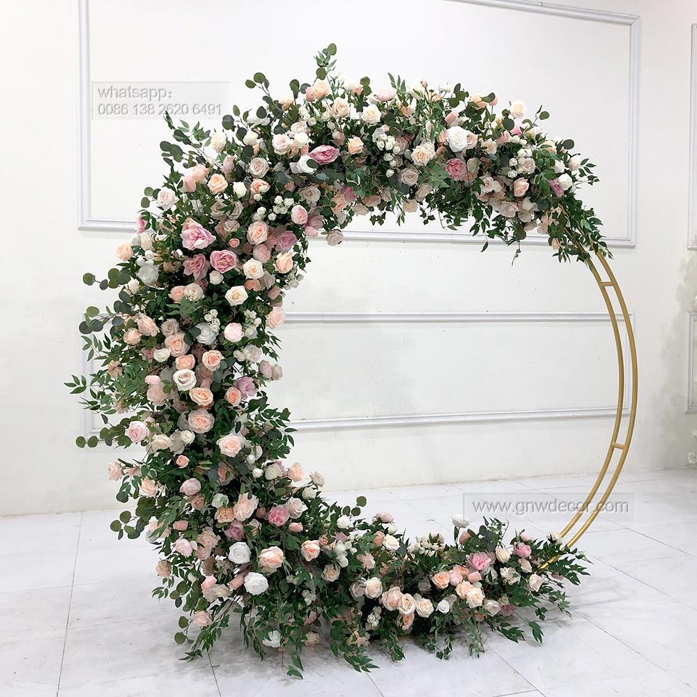 Artificial flower arch : circle ring shape