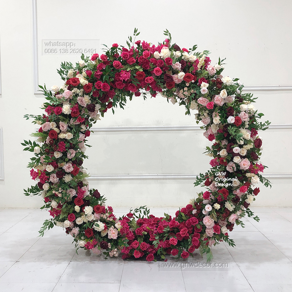 Artificial flower arch : circle ring shape