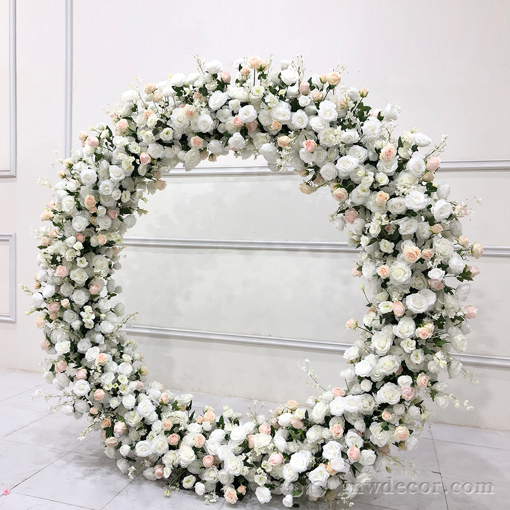 Artificial flower arch : circle ring shape