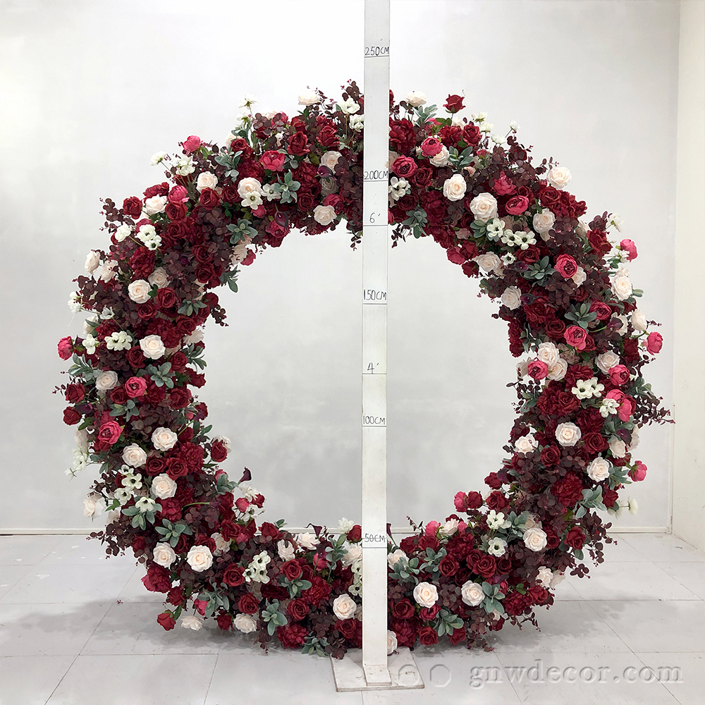 Artificial flower arch : circle ring shape