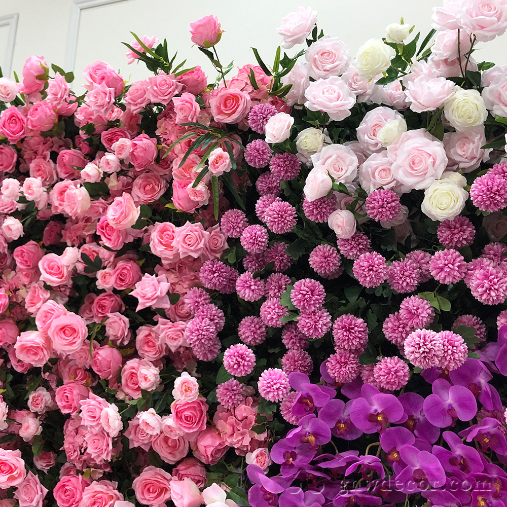 Artificial flower wall 8ft x 8ft
