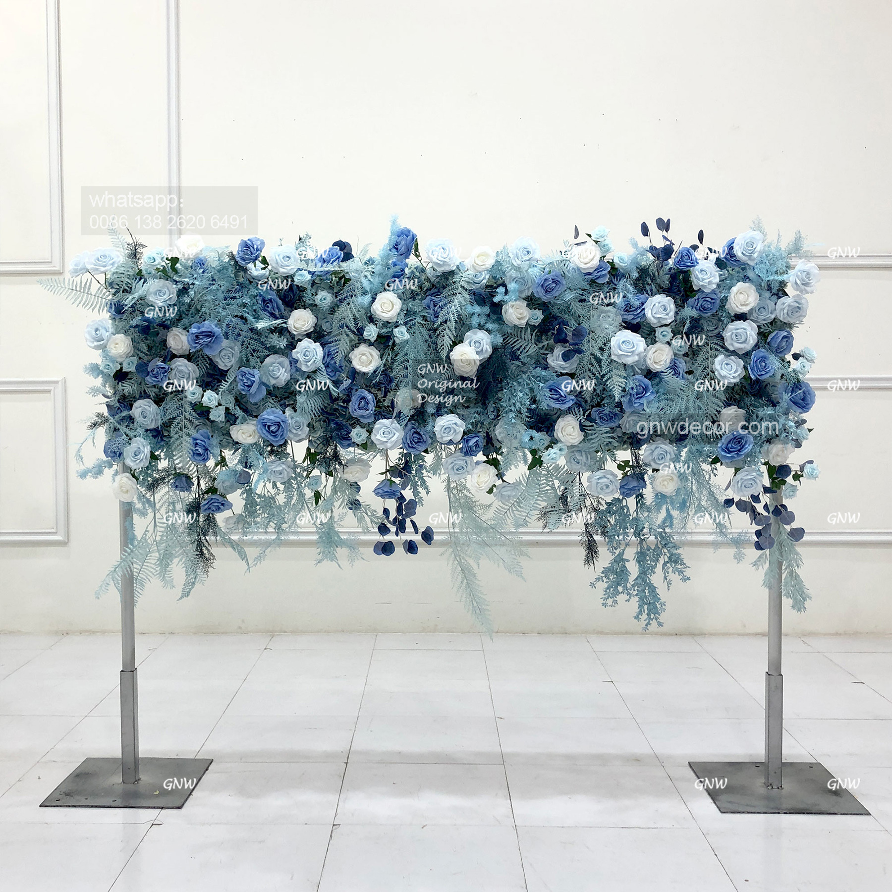 Artificial flower top table runner strip