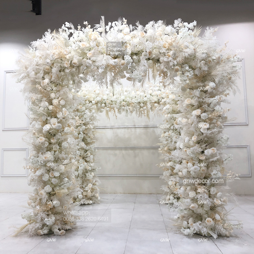 Artificial flower arch : 4 pillars mandap