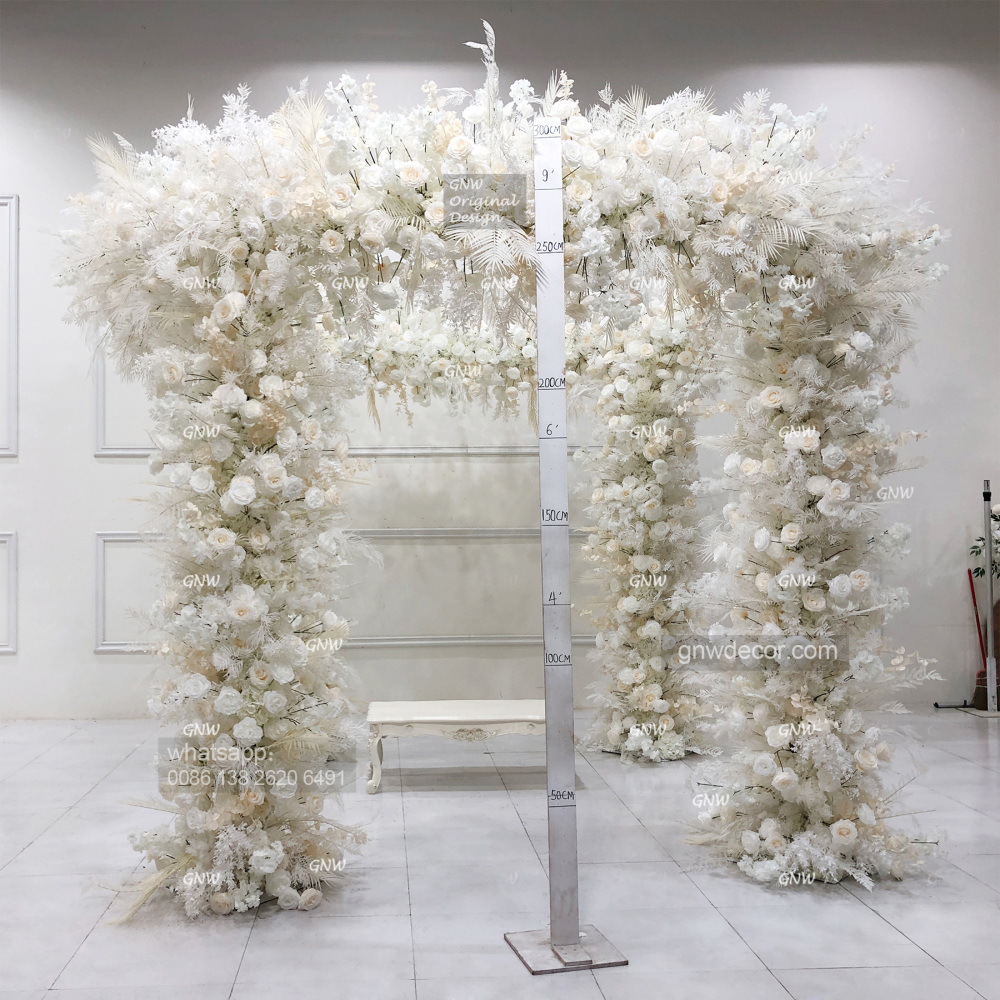 Artificial flower arch : 4 pillars mandap