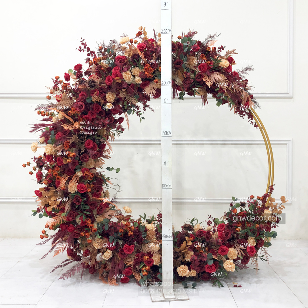 Artificial flower arch : circle ring shape