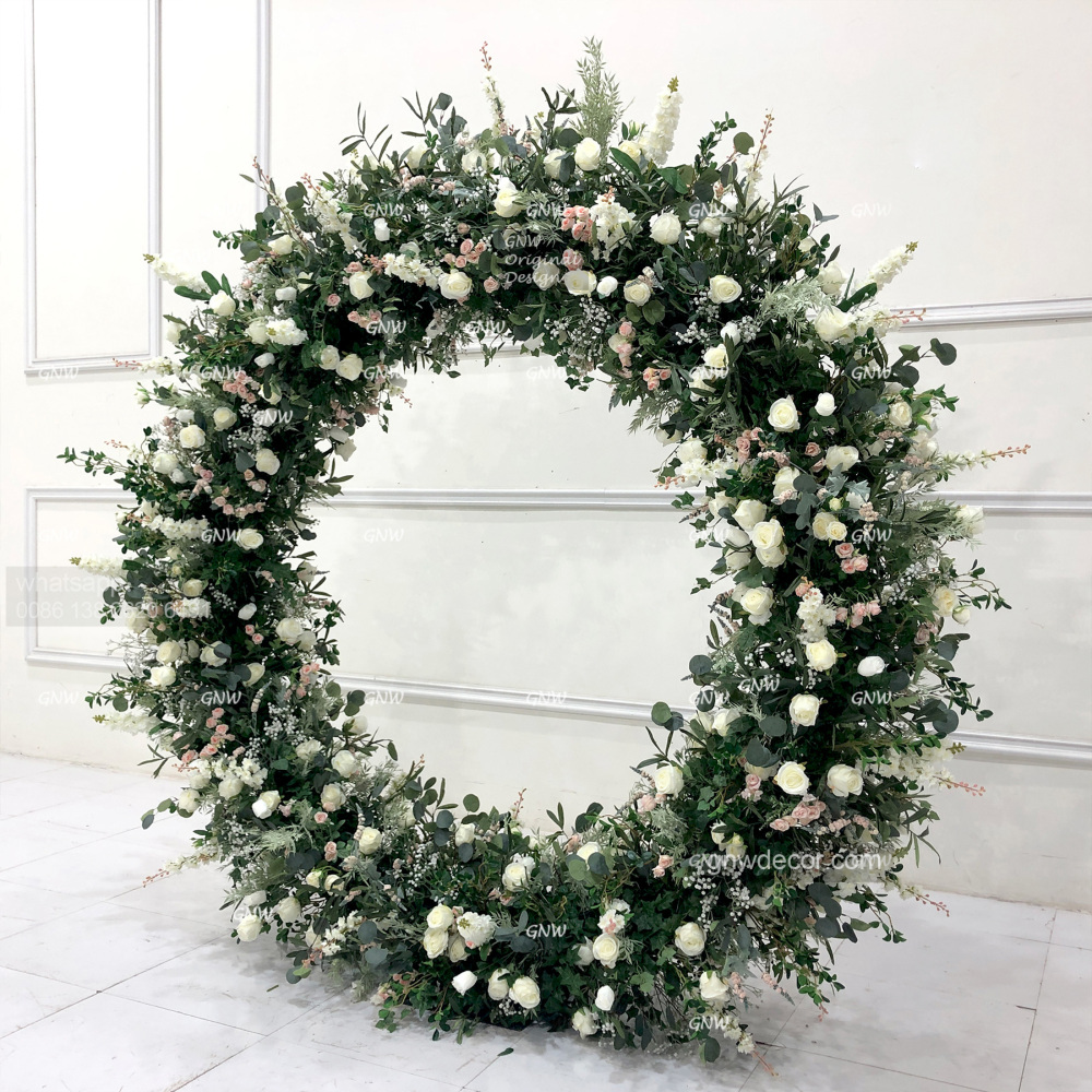 Artificial flower arch : circle ring shape