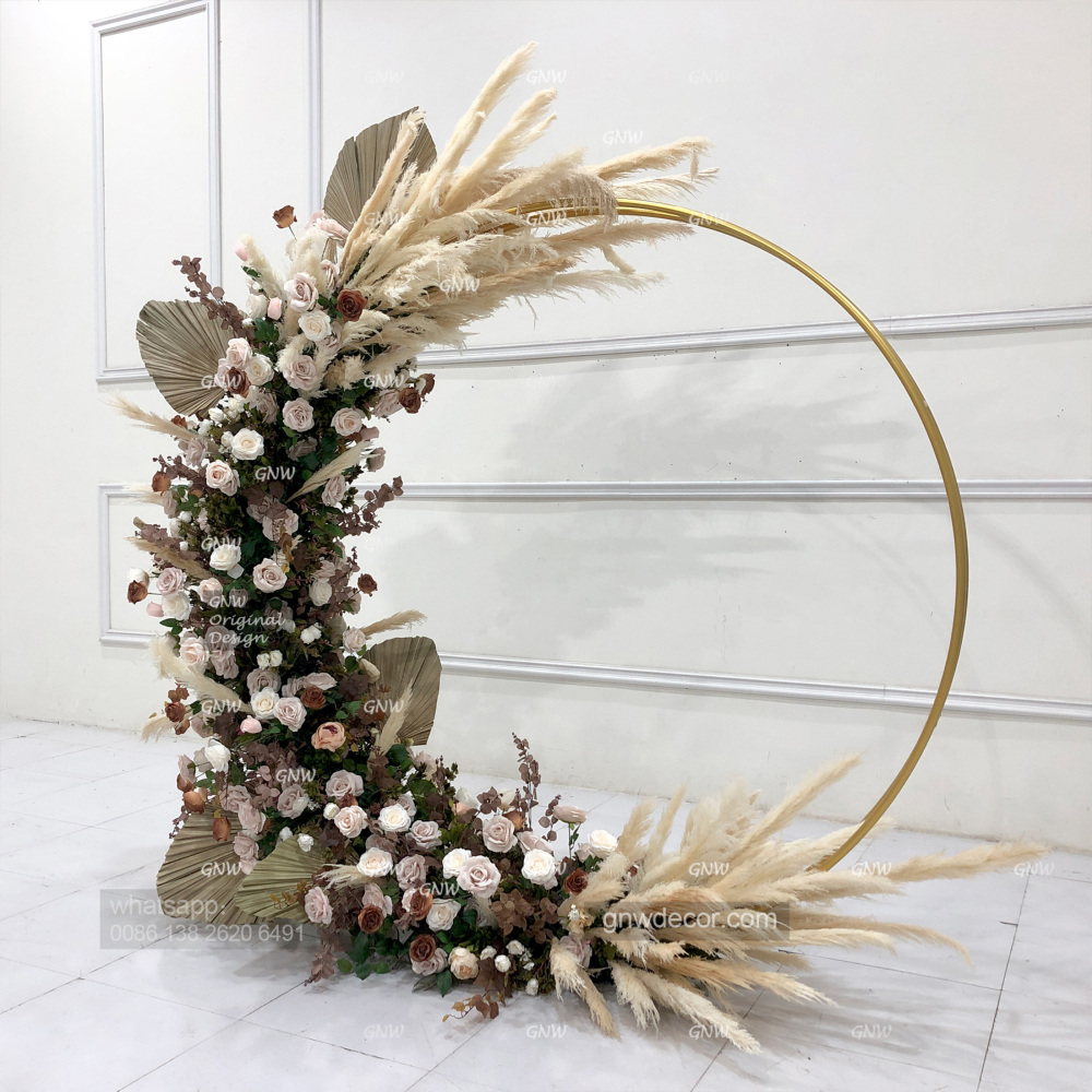 Artificial flower arch : circle ring shape
