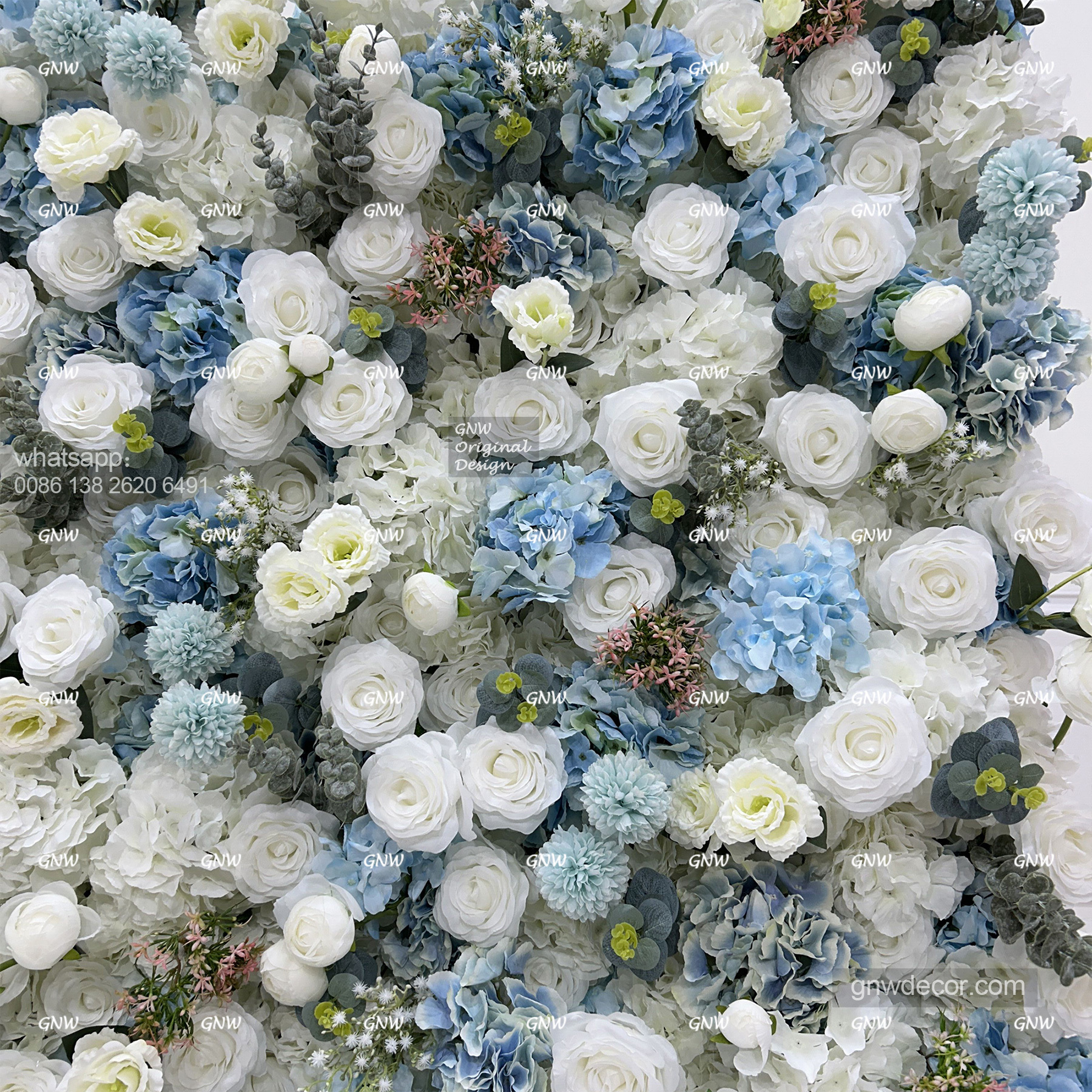 Artificial flower wall 8ft x 8ft