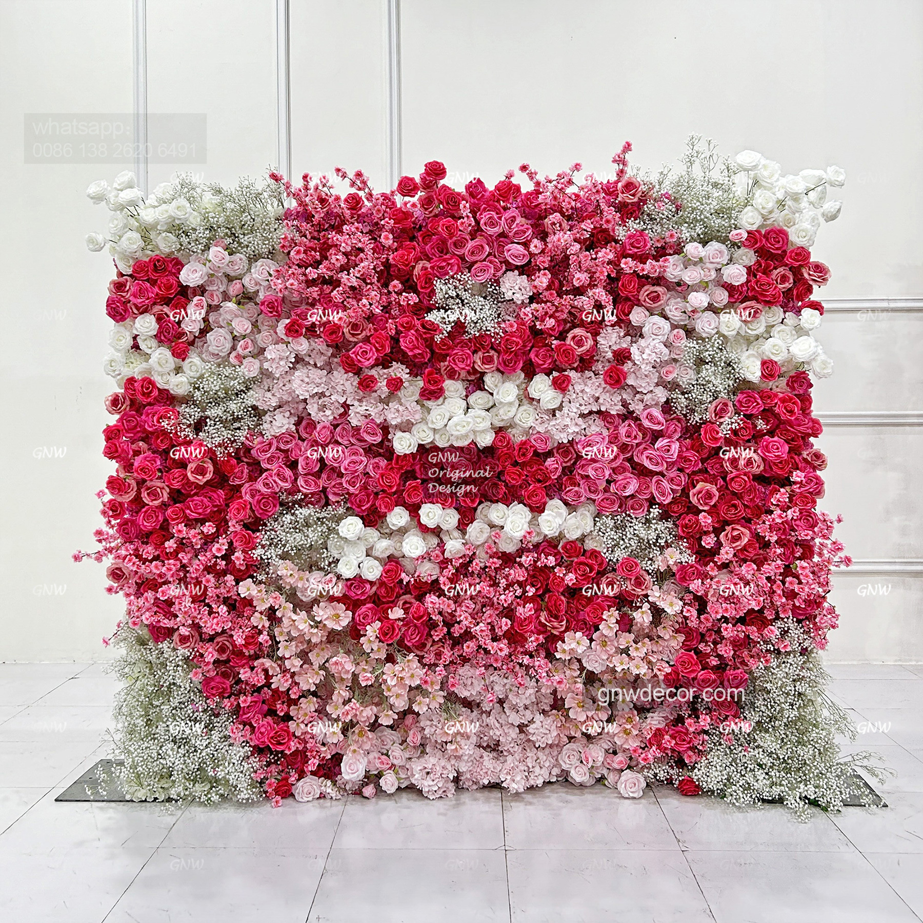 Artificial flower wall 8ft x 10ft