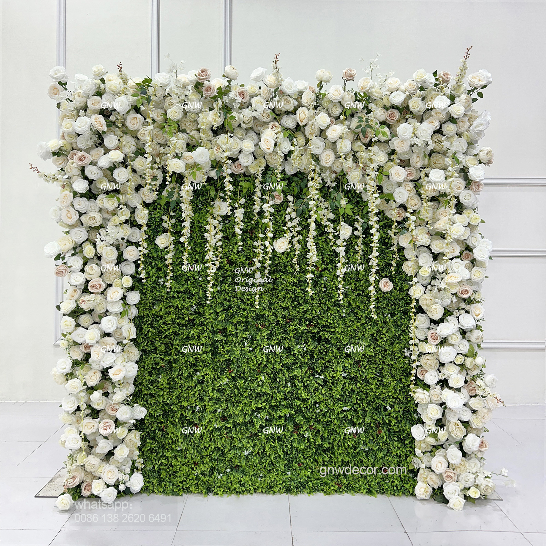 Artificial flower wall 8ft x 8ft