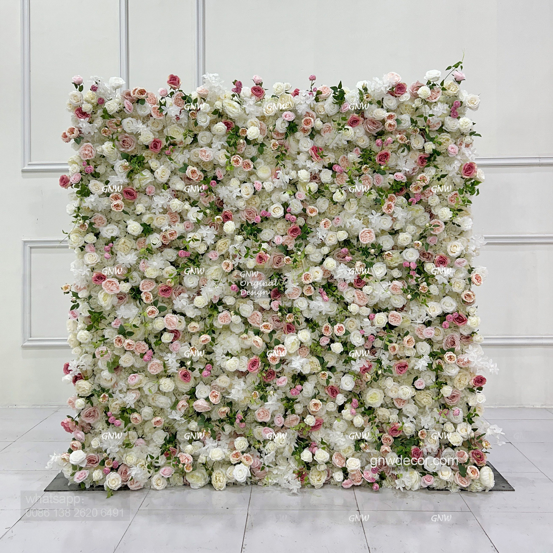 Artificial flower wall 8ft x 8ft