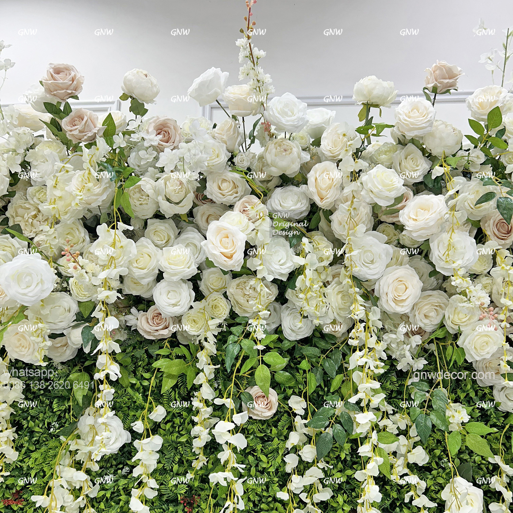 Artificial flower wall 8ft x 8ft