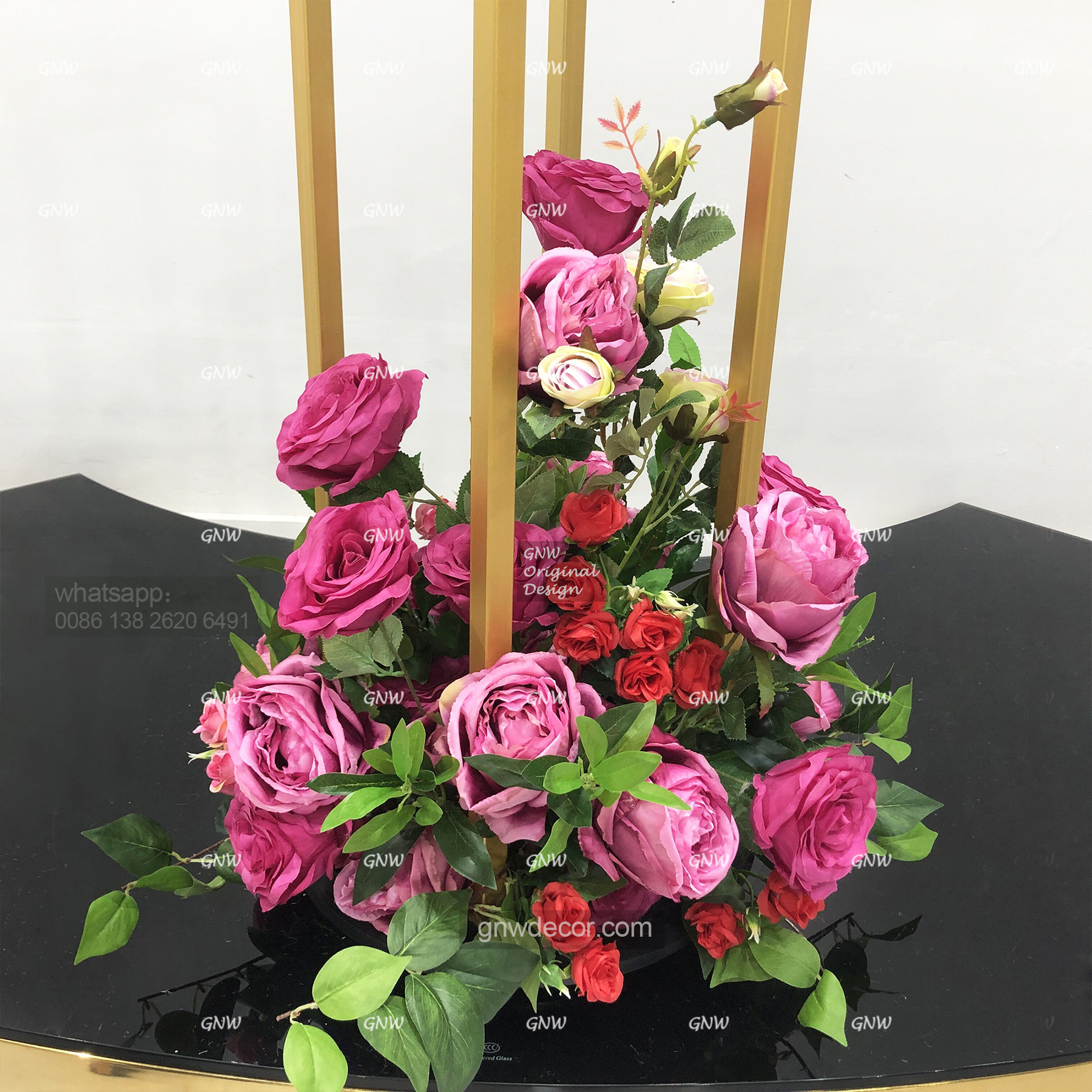 Artificial flower table centerpieces