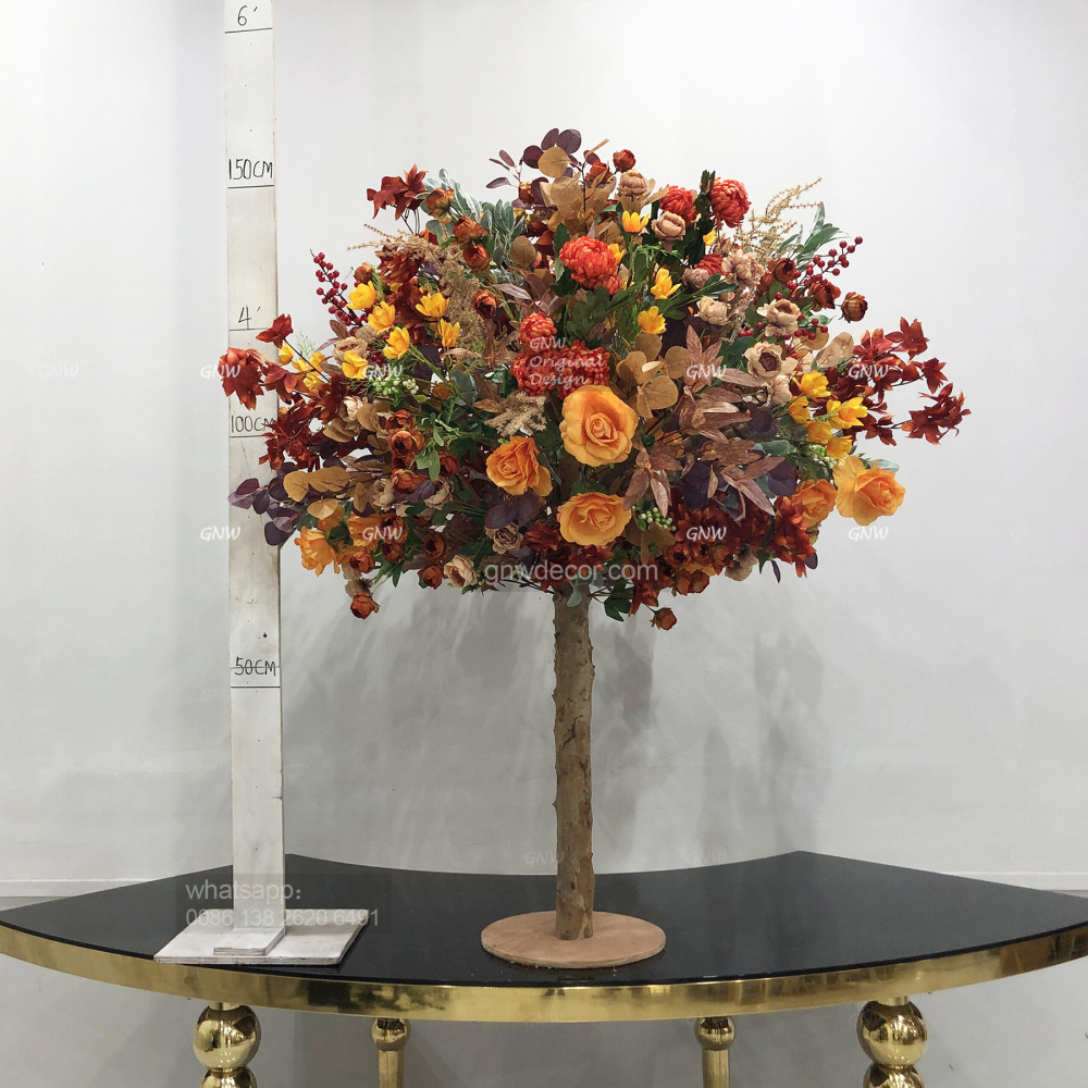 Artificial flower tree for table centerpiece
