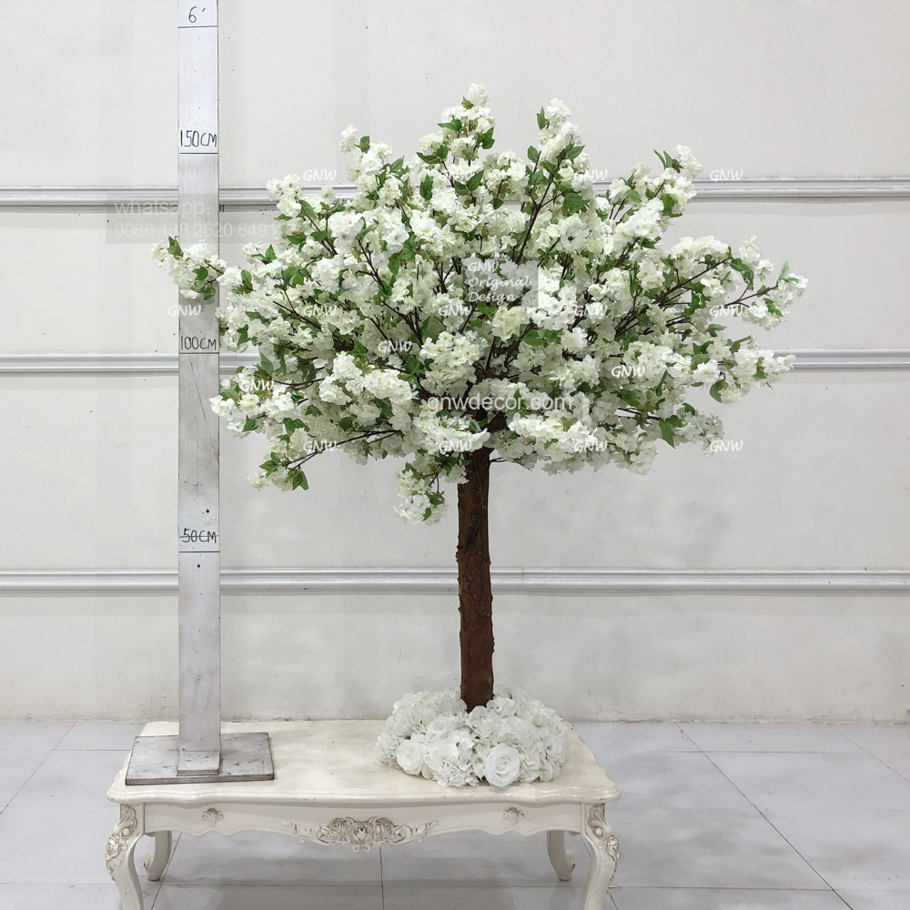 Artificial flower tree for table centerpiece