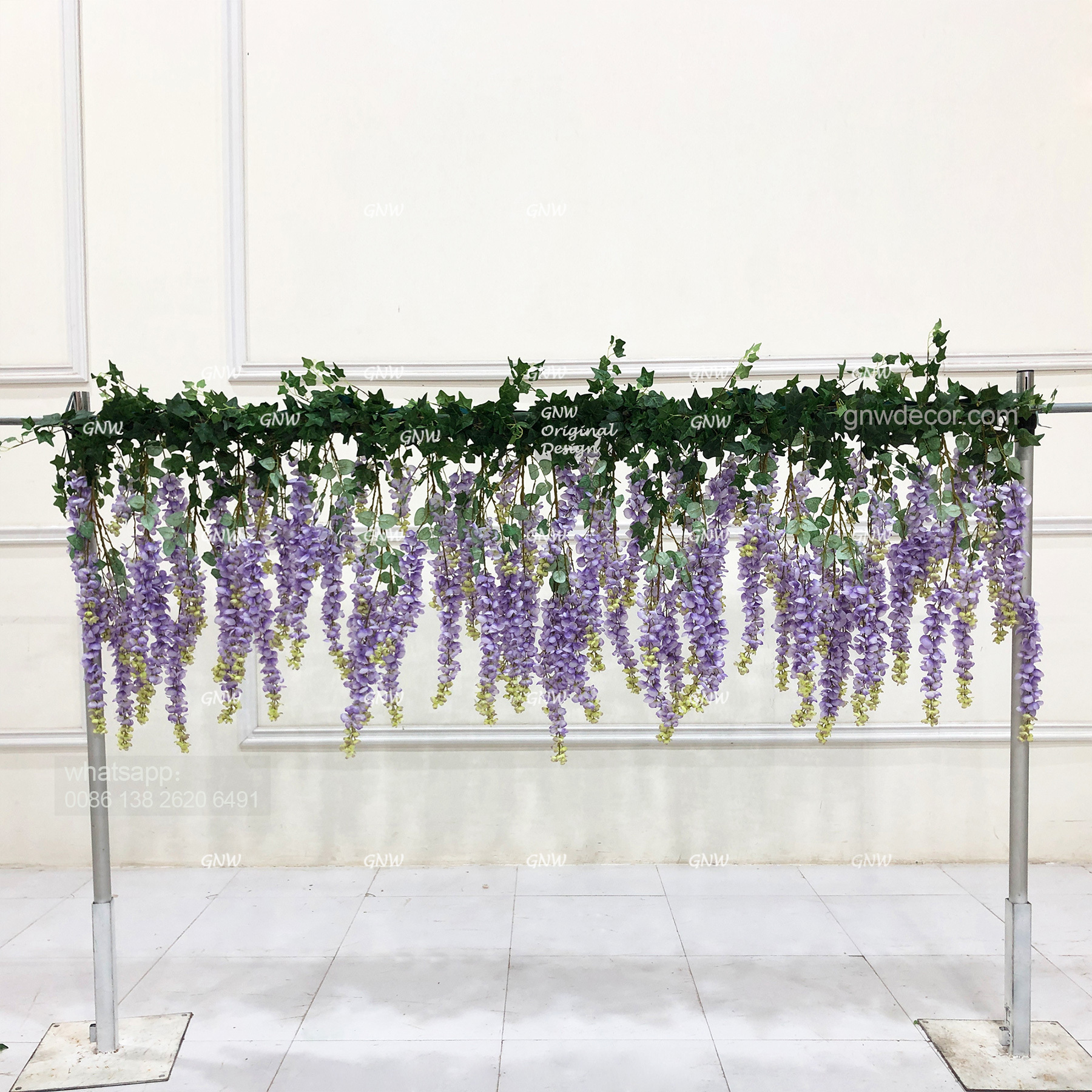 Artificial flower top table runner strip