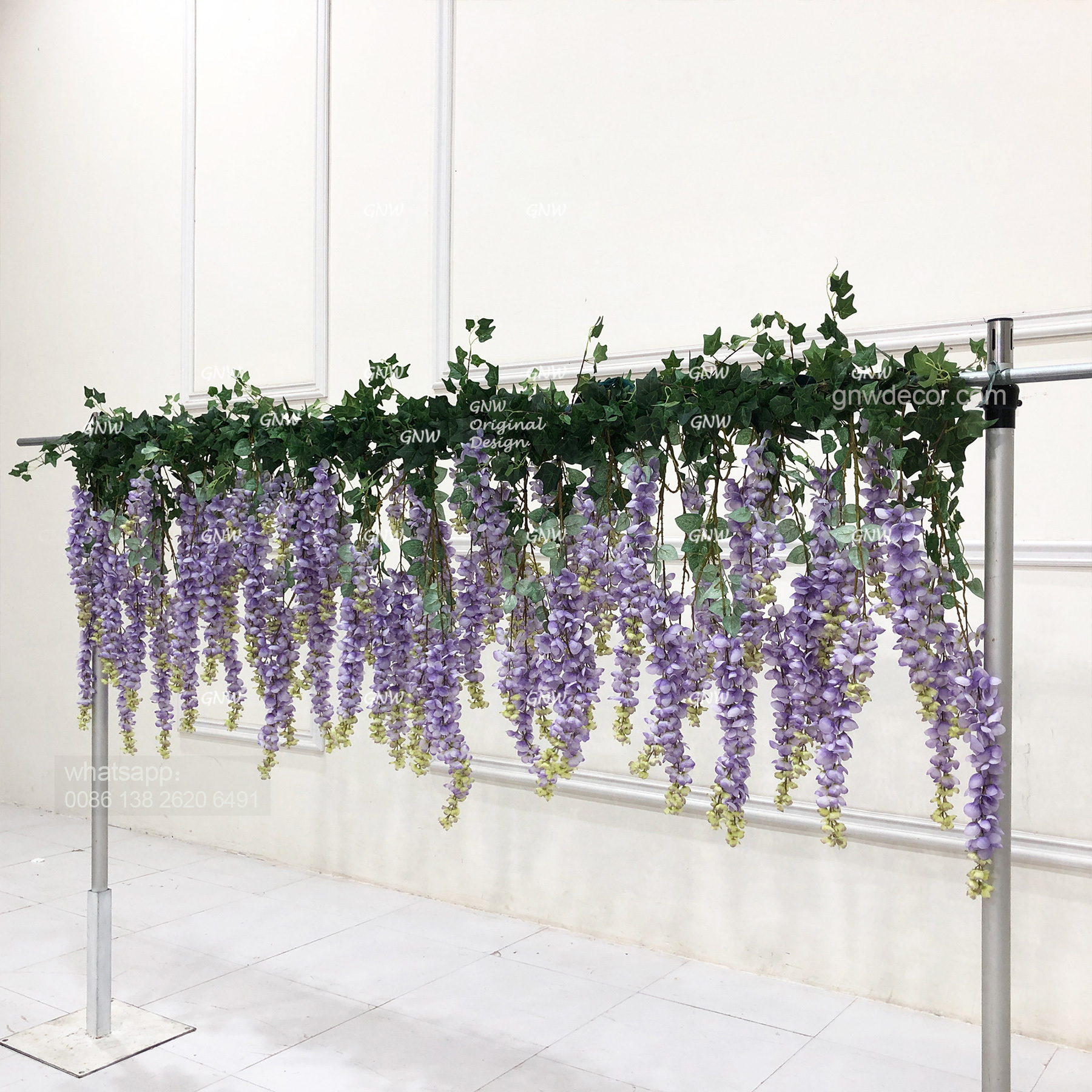 Artificial flower top table runner strip