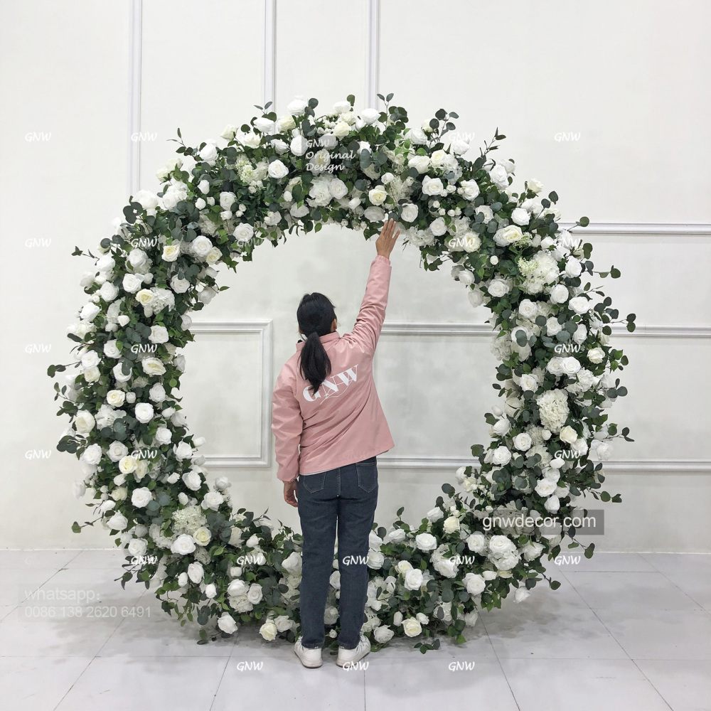 Artificial flower arch : circle ring shape