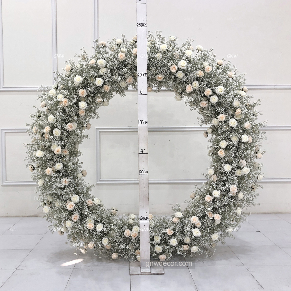 Artificial flower arch : circle ring shape