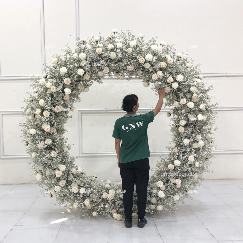 Artificial flower arch : circle ring shape