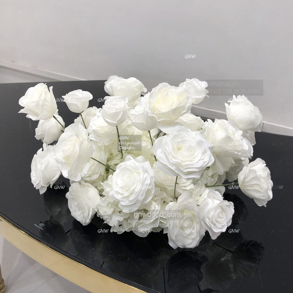 Artificial flower top table runner strip