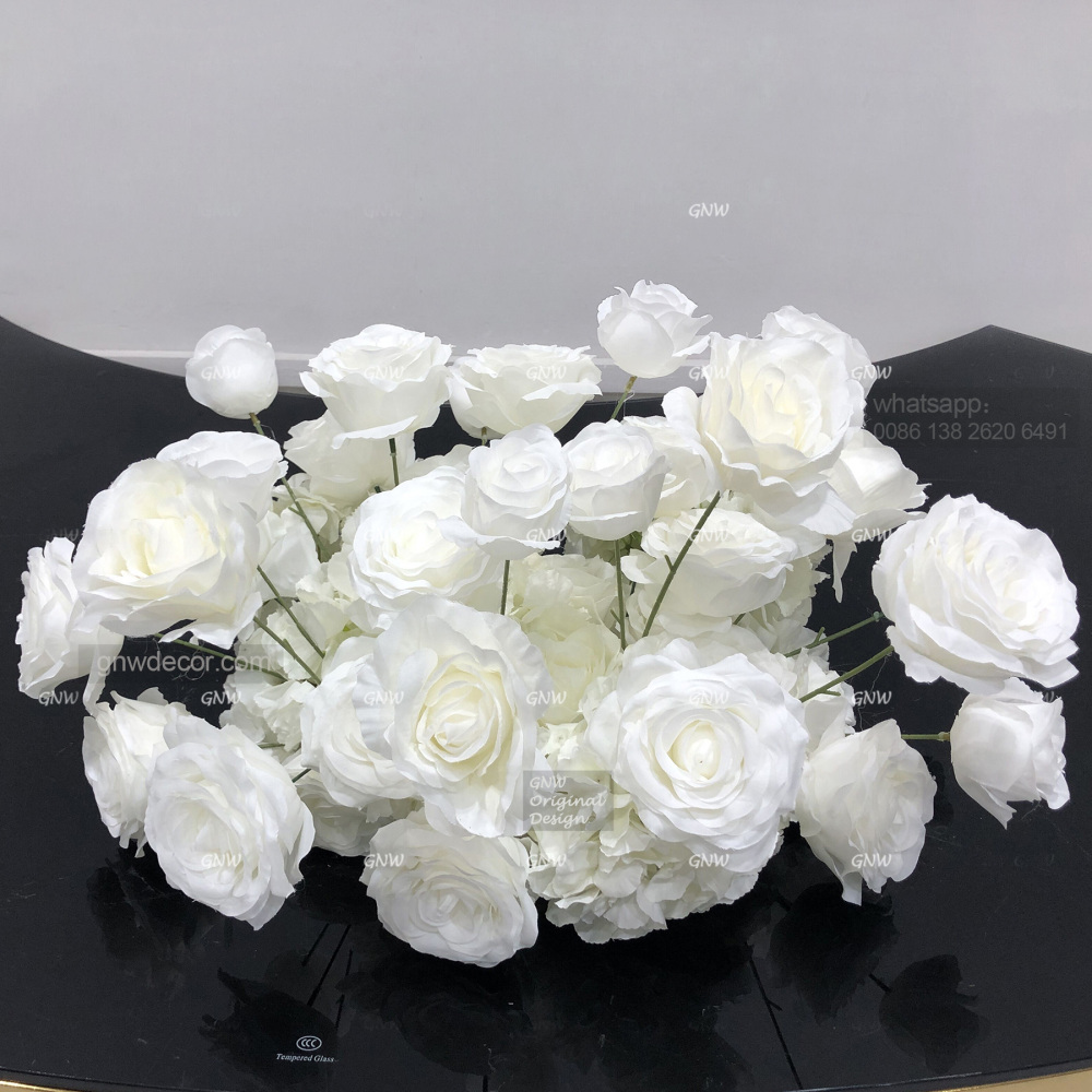 Artificial flower top table runner strip