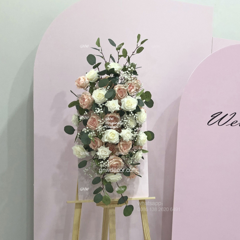 Artificial flower top table runner strip