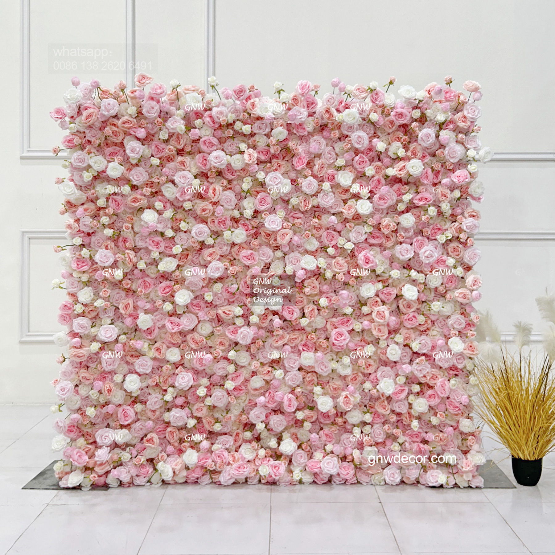 Artificial flower wall 8ft x 8ft