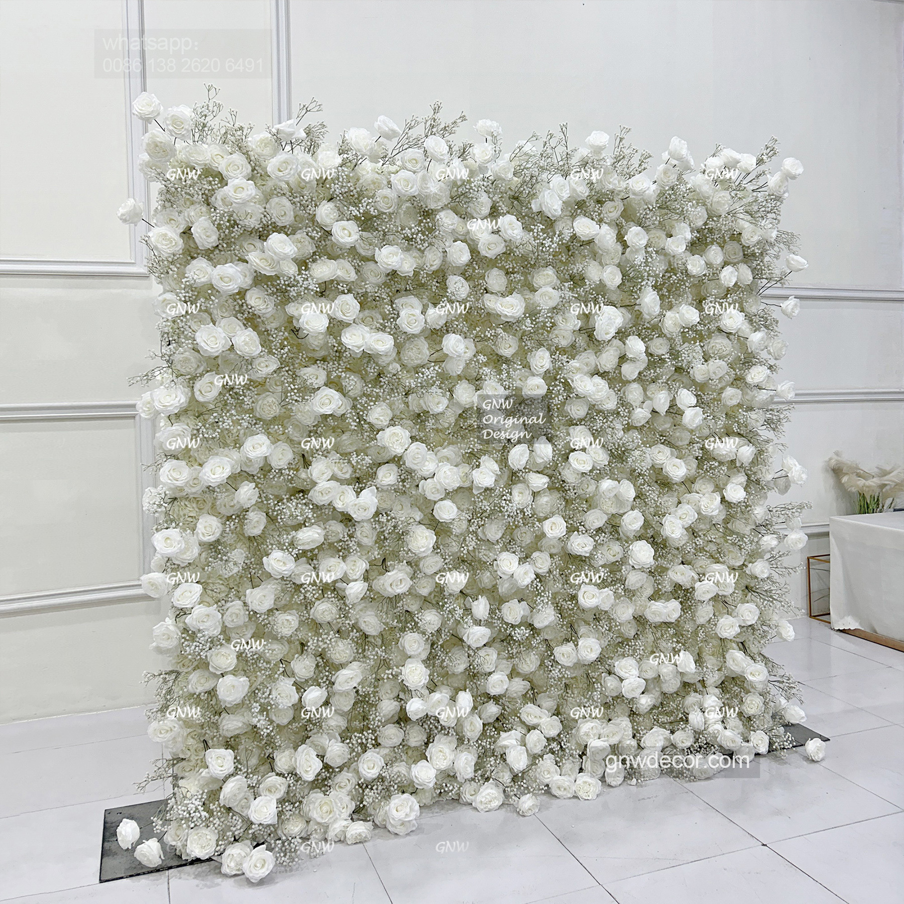 Artificial flower wall 8ft x 8ft