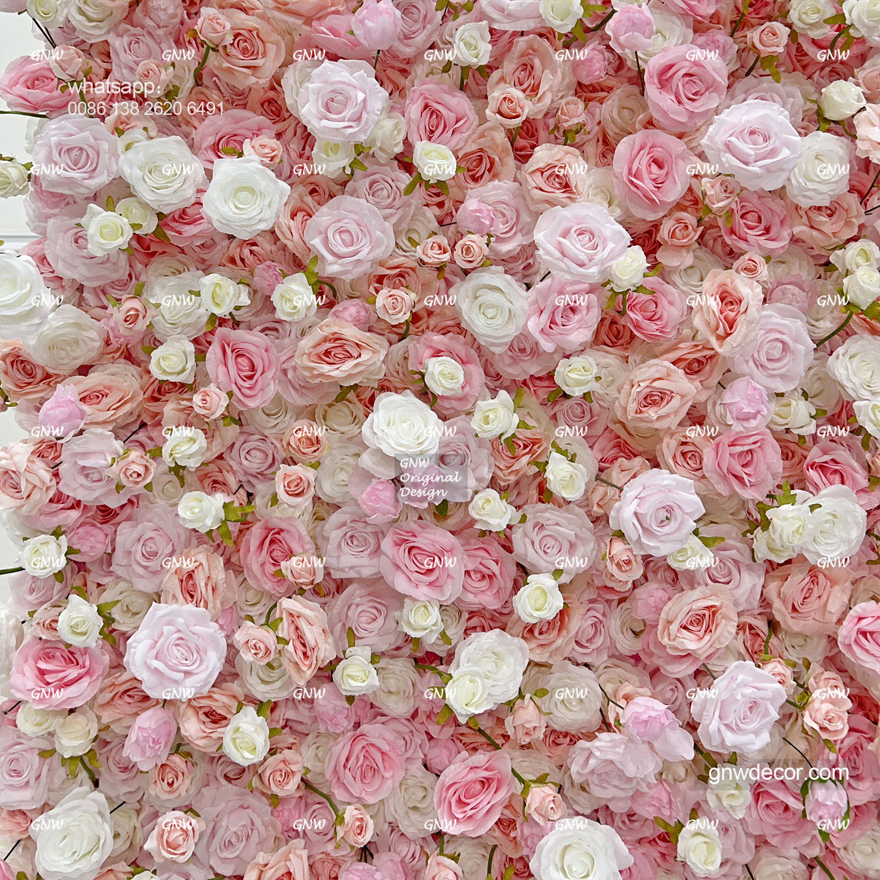 Artificial flower wall 8ft x 8ft
