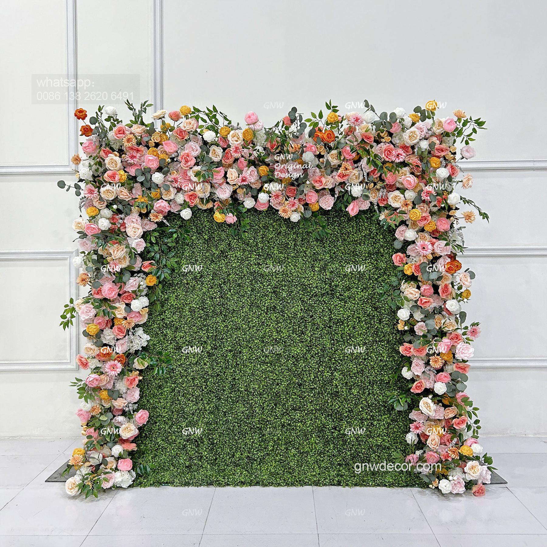 Artificial flower wall 8ft x 8ft
