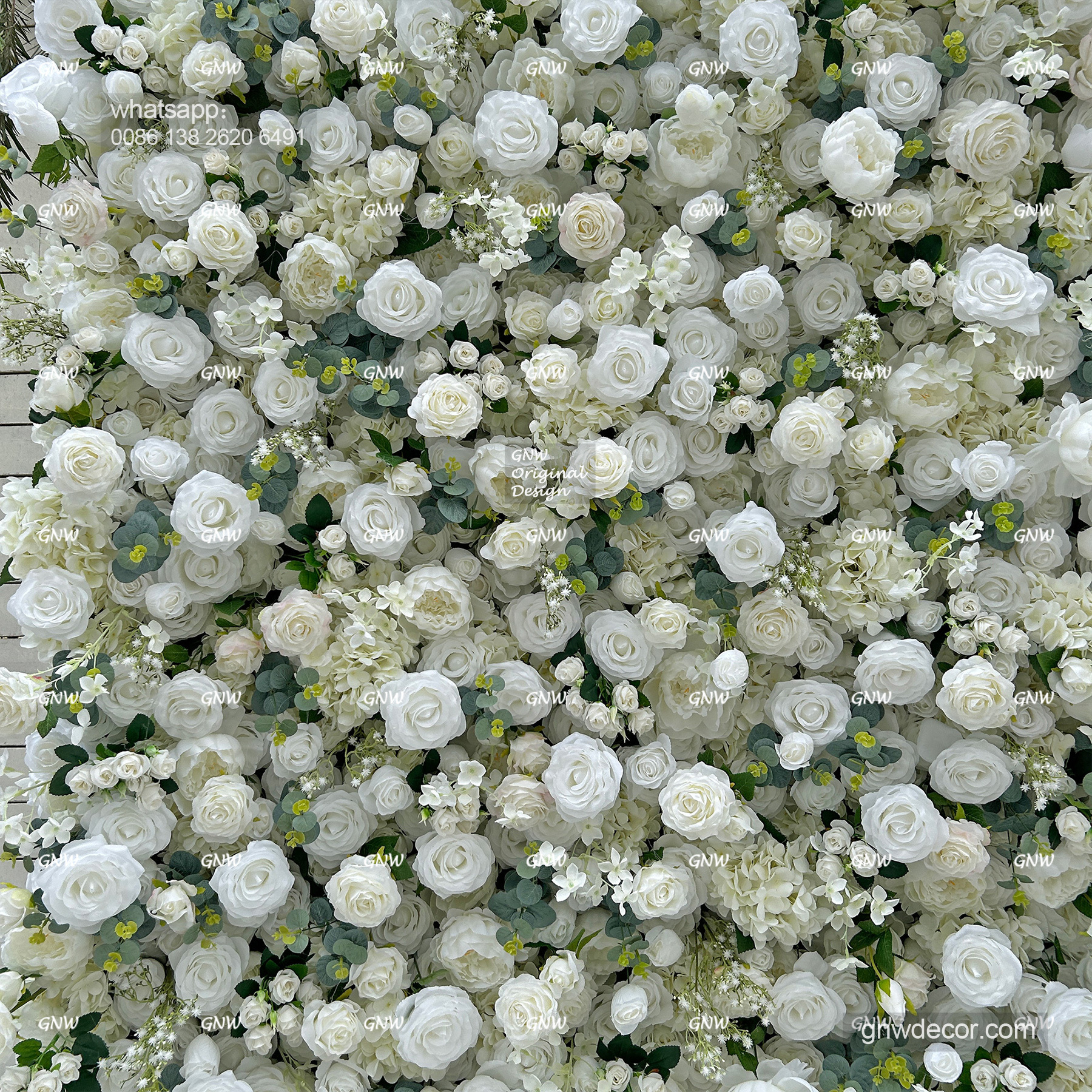 Artificial flower wall 8ft x 8ft
