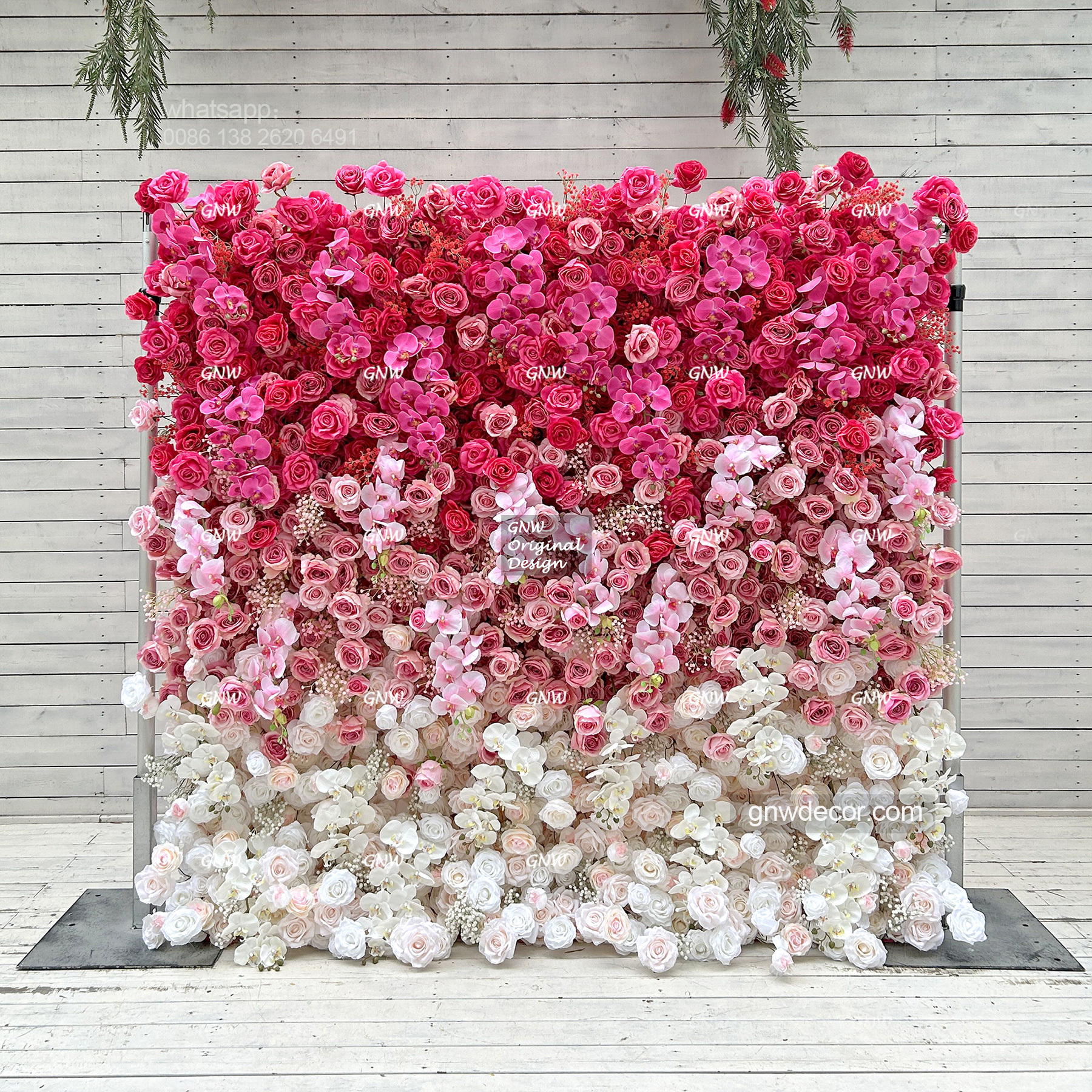 Artificial flower wall 8ft x 8ft