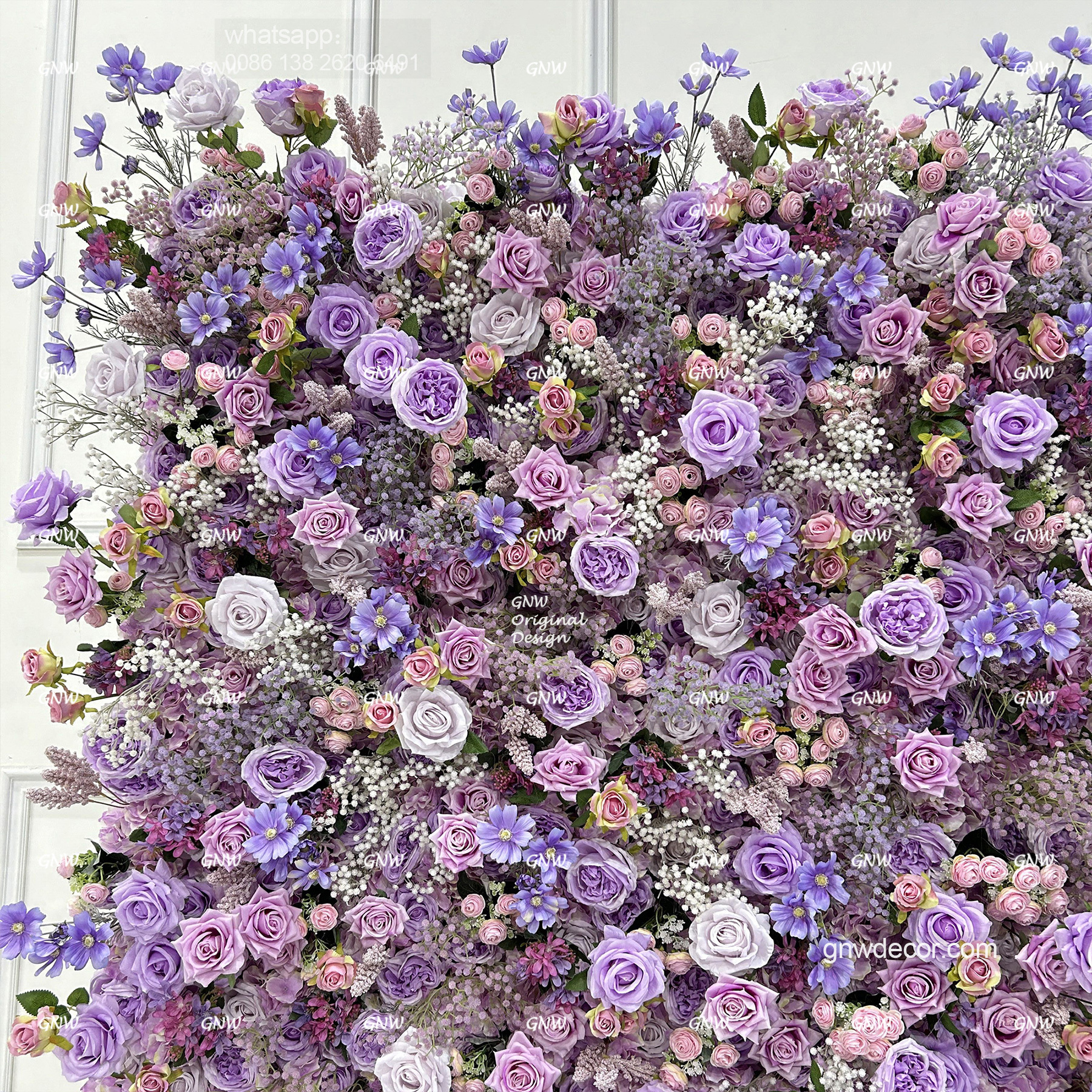 Artificial flower wall 8ft x 8ft
