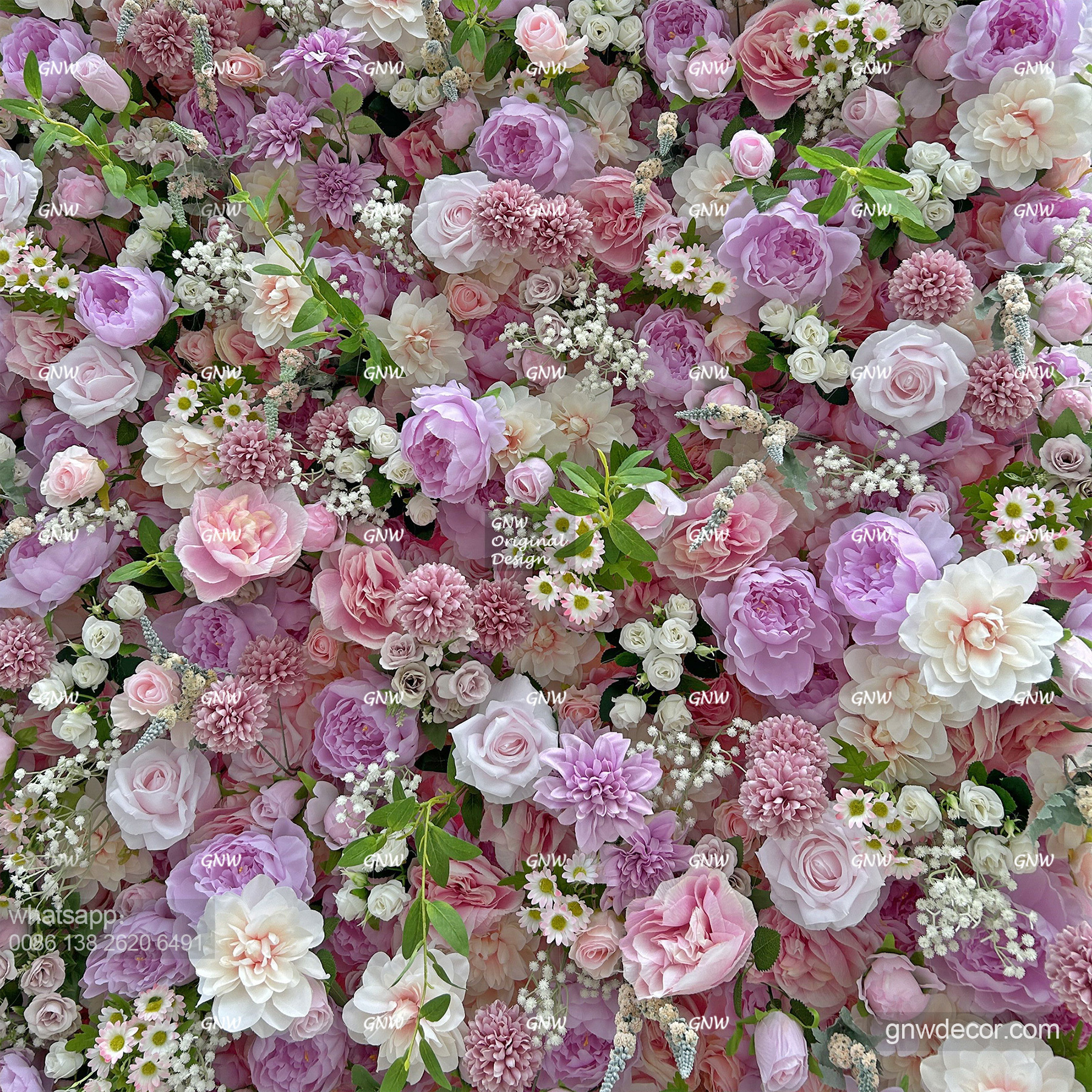 Artificial flower wall 8ft x 8ft