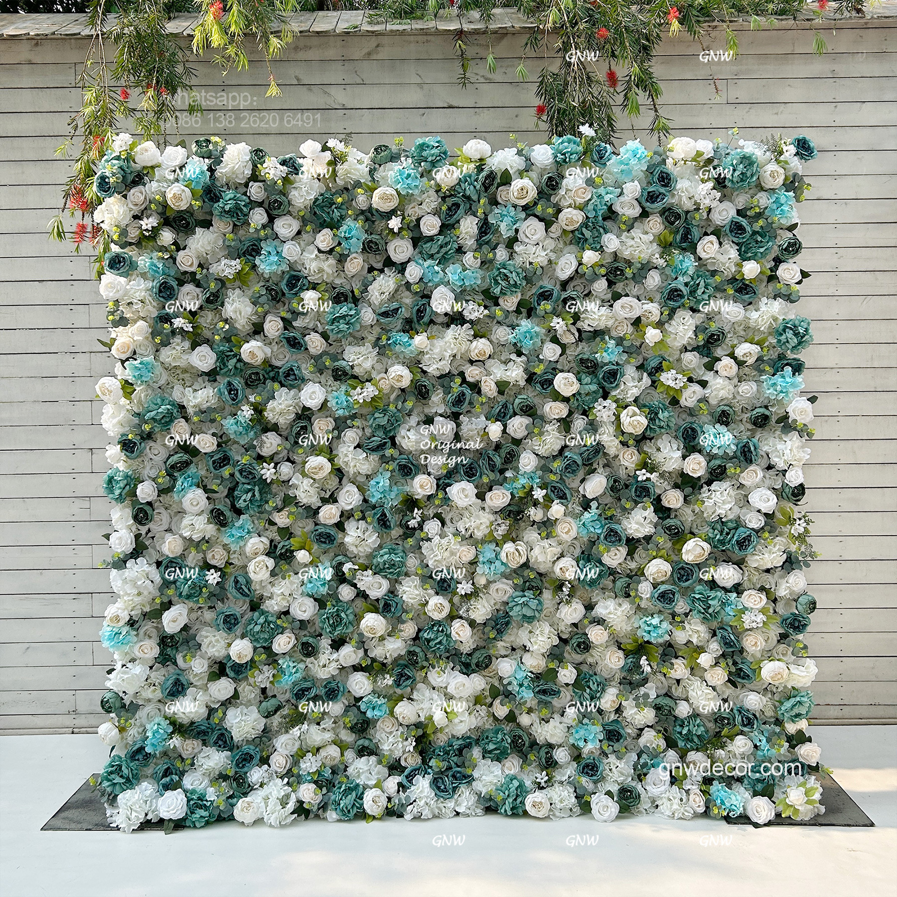 Artificial flower wall 8ft x 8ft