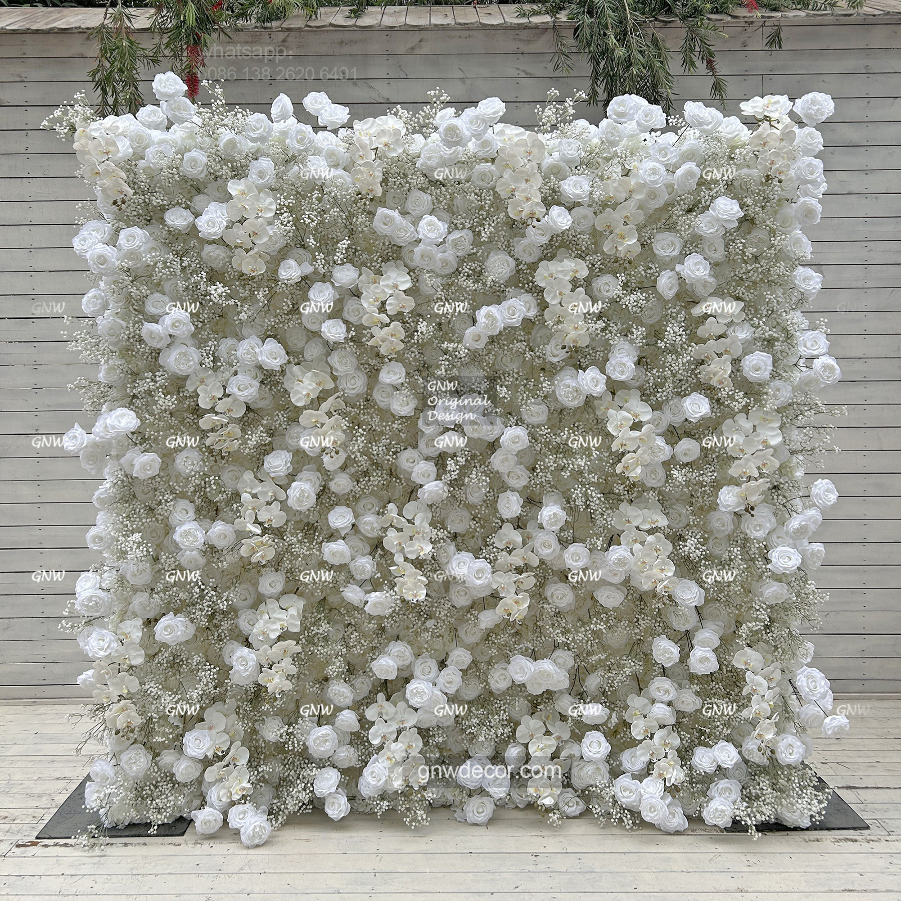 Artificial flower wall 8ft x 8ft