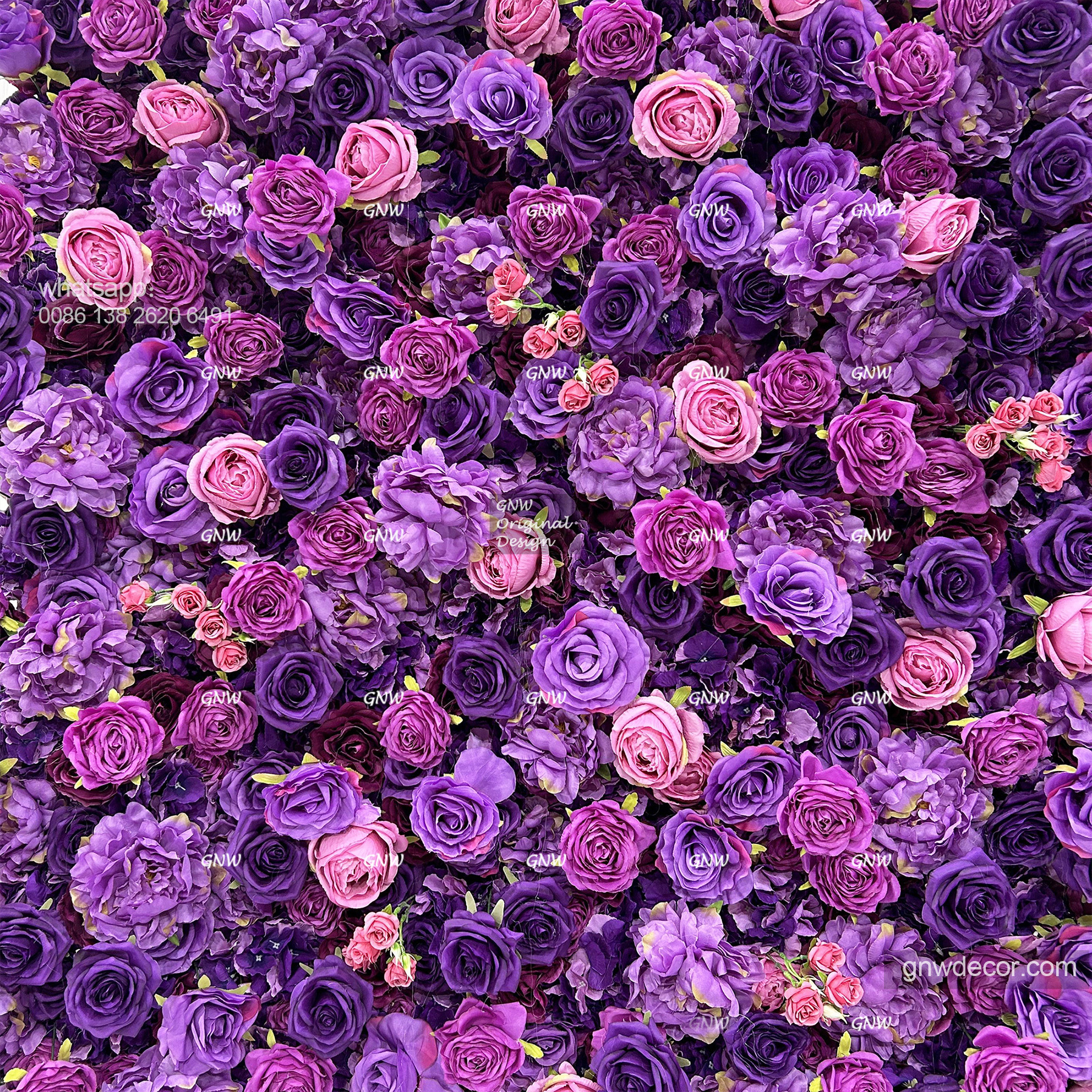 Artificial flower wall 8ft x 8ft
