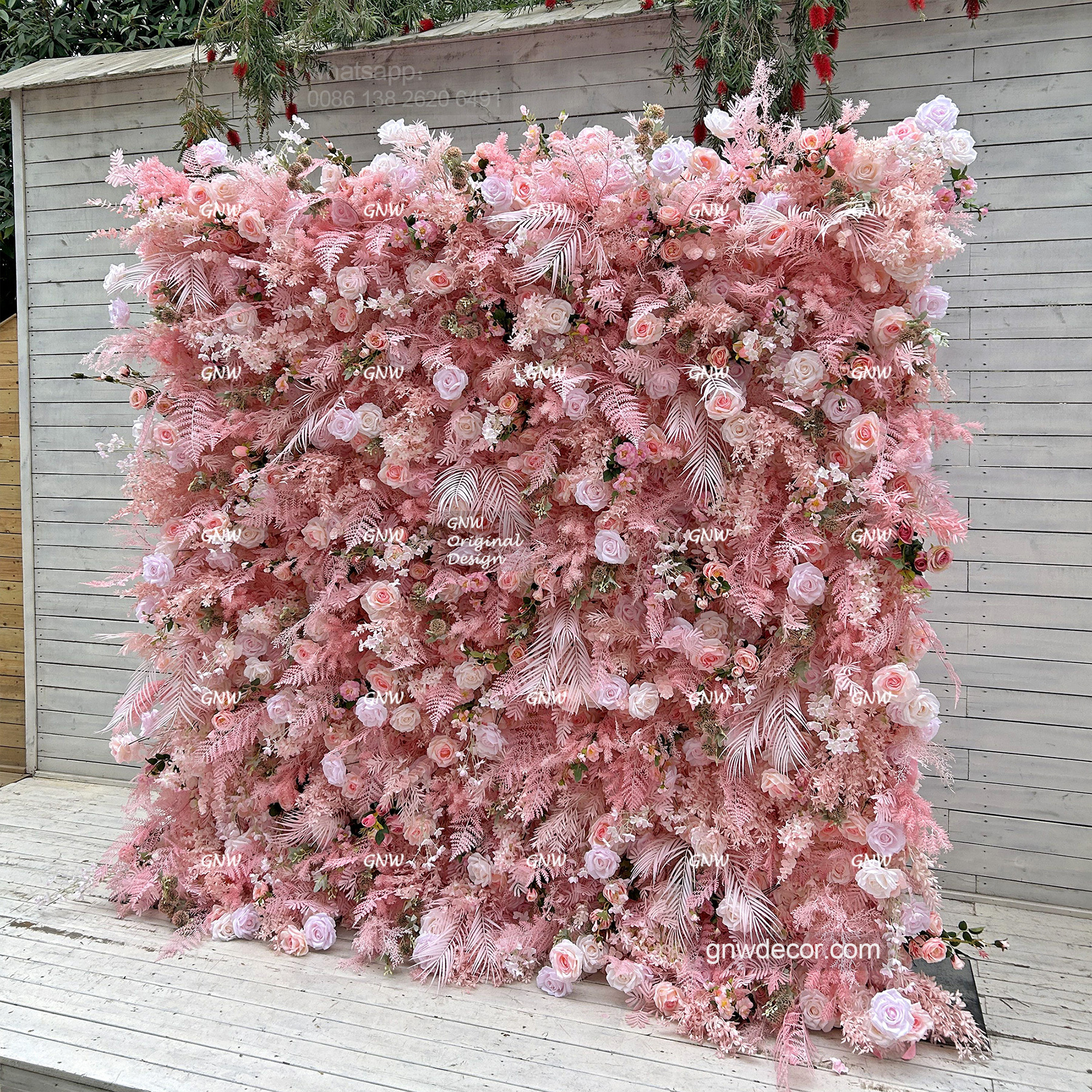 Artificial flower wall 8ft x 8ft