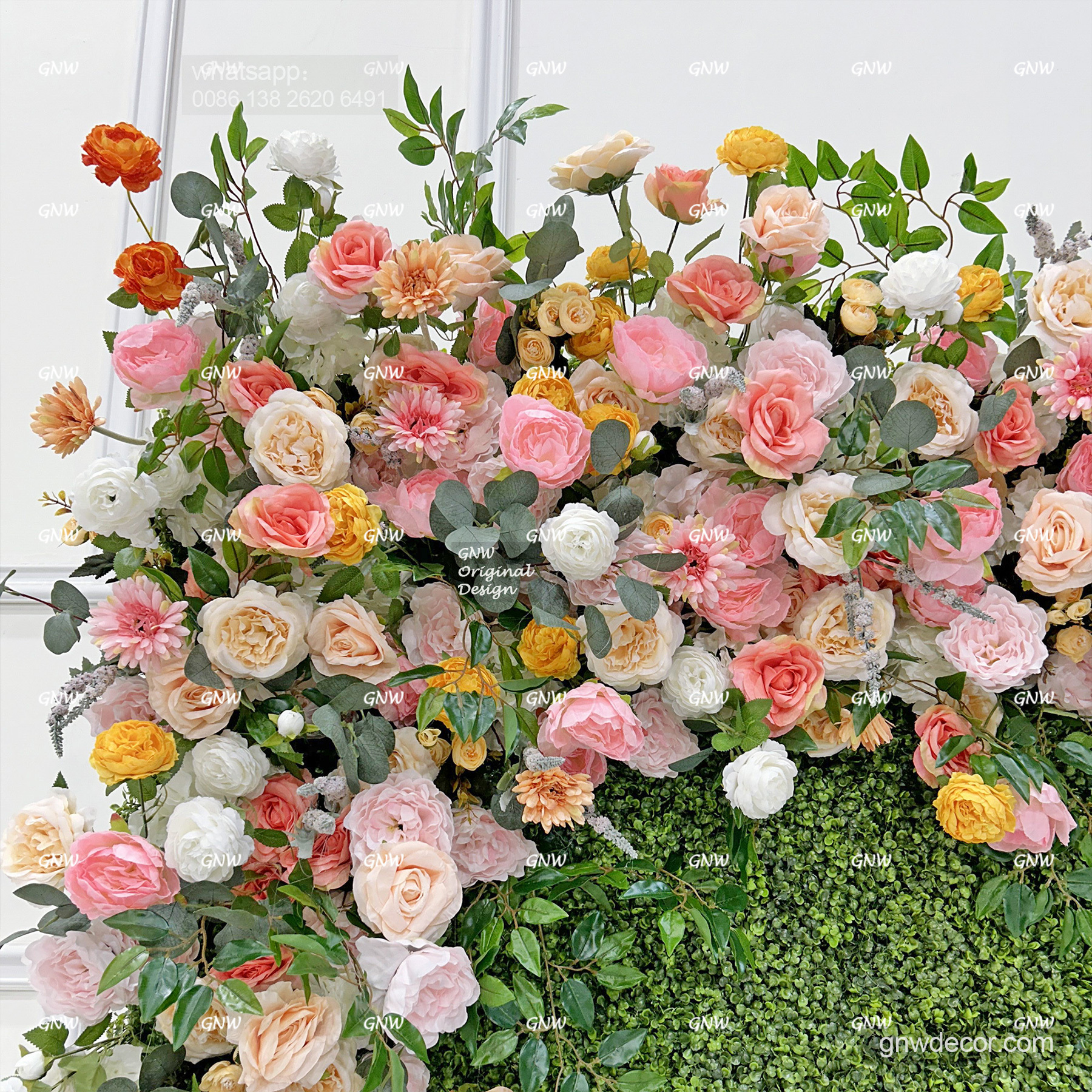 Artificial flower wall 8ft x 8ft