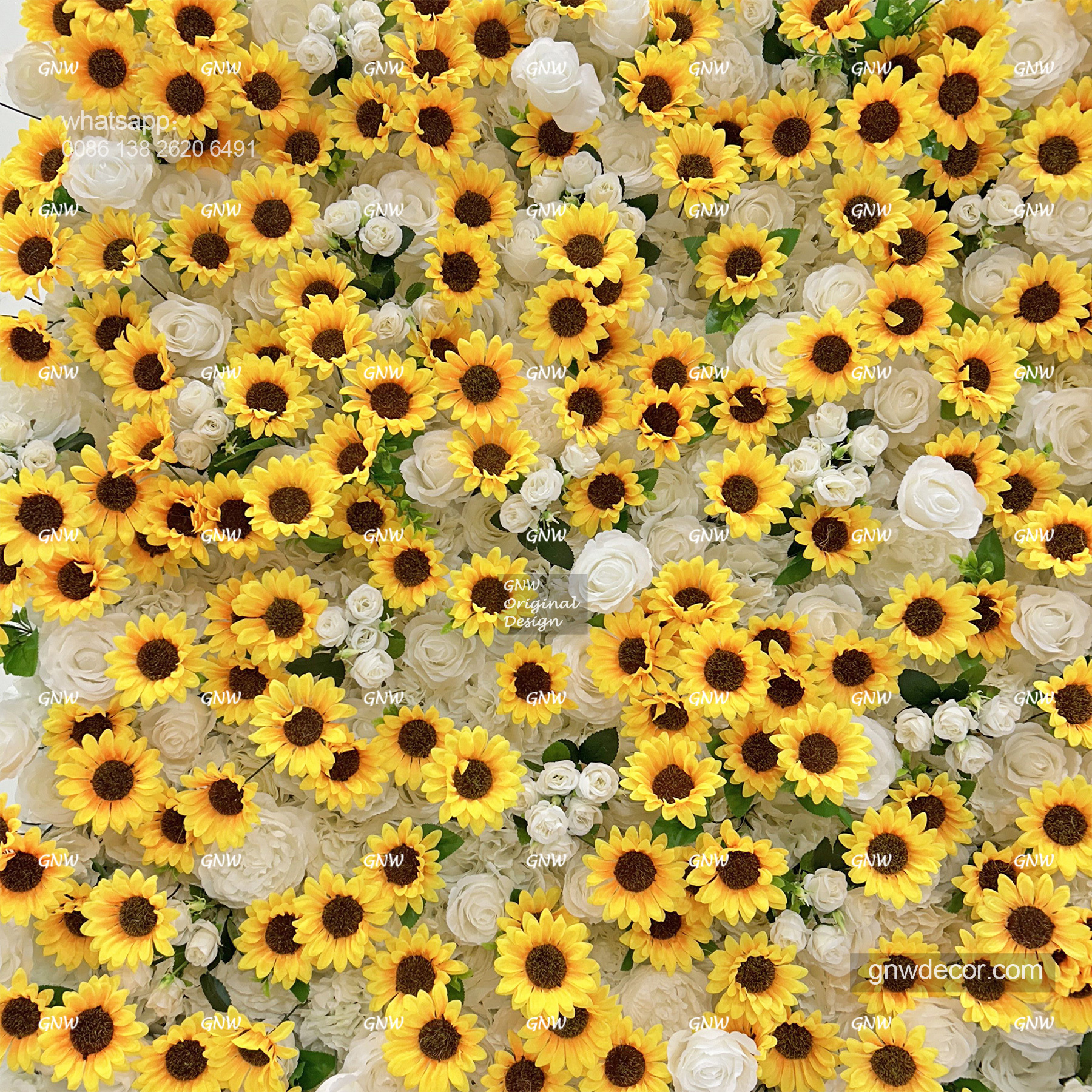 Artificial flower wall 8ft x 8ft