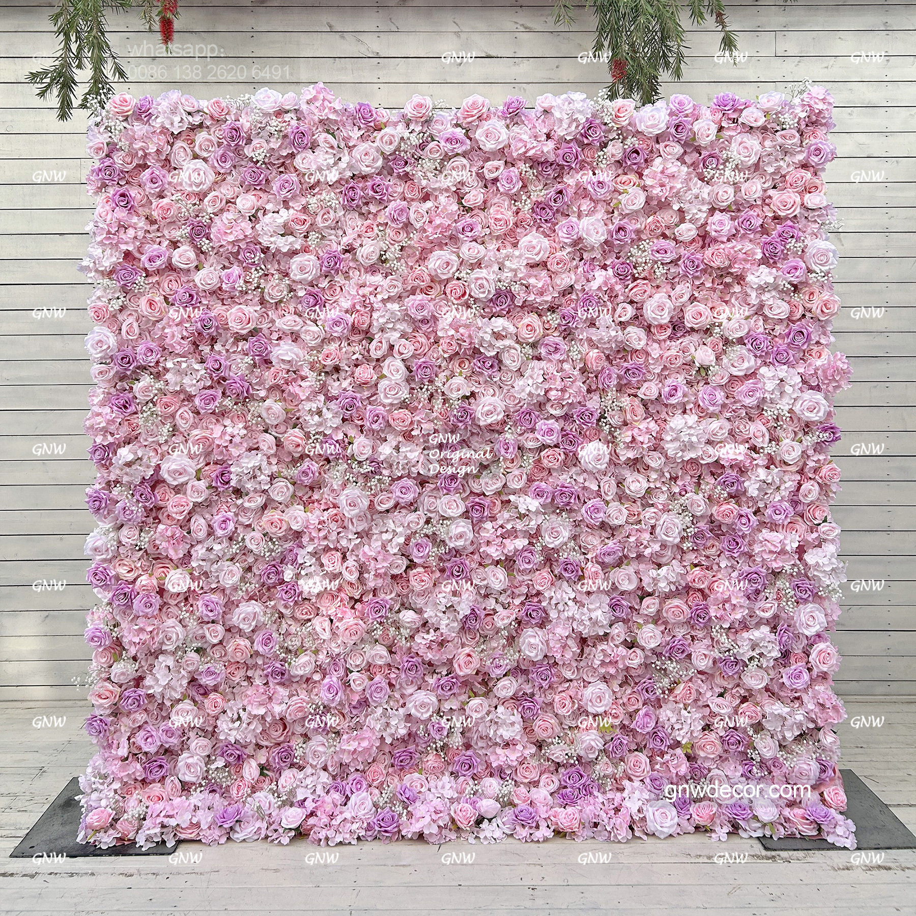 Artificial flower wall 8ft x 8ft
