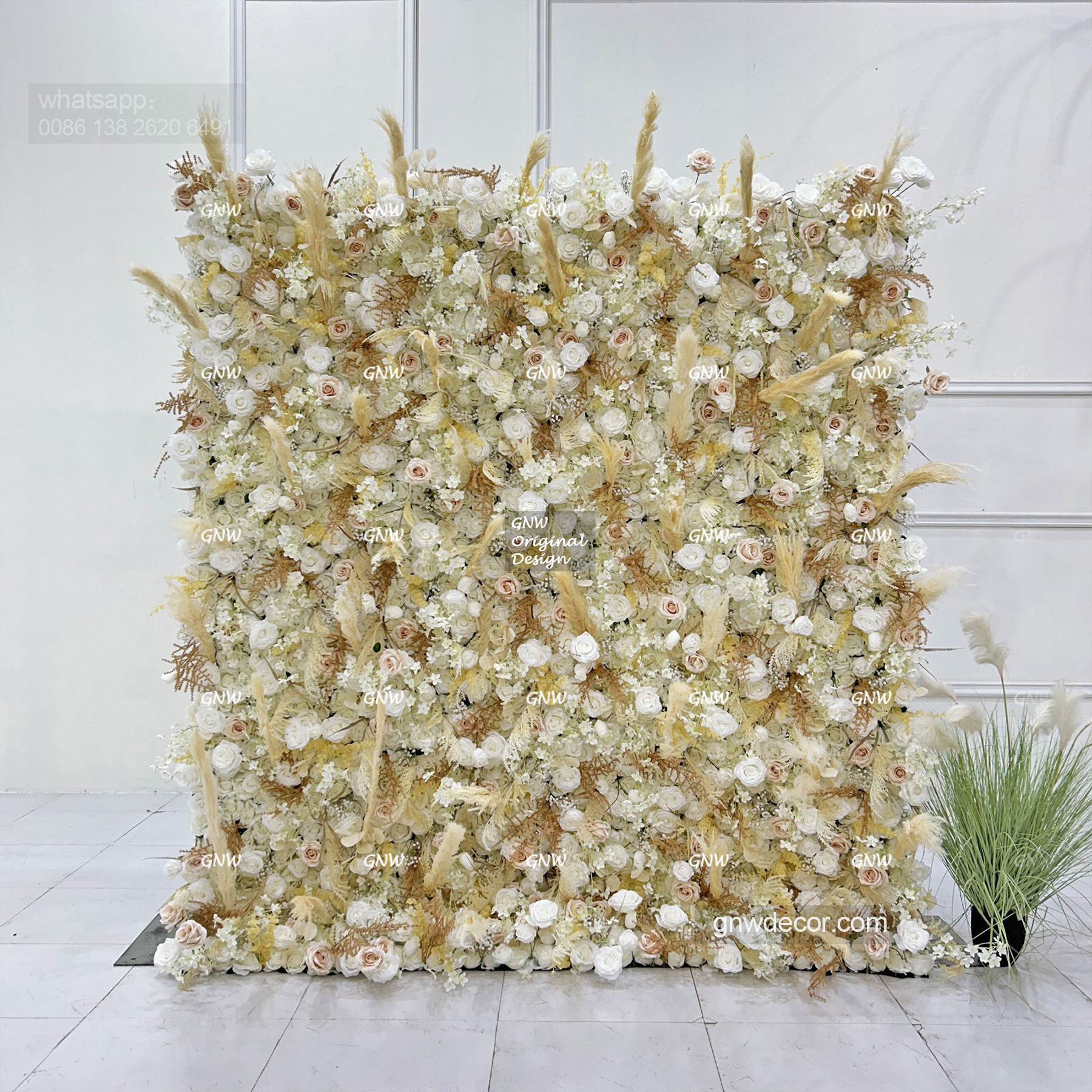 Artificial flower wall 8ft x 8ft