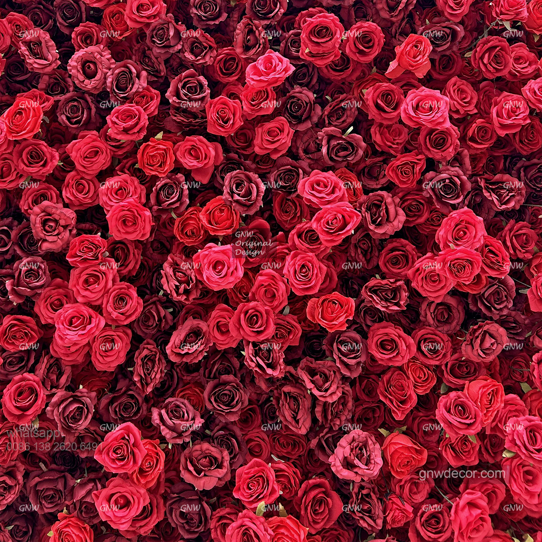 Artificial flower wall 8ft x 8ft