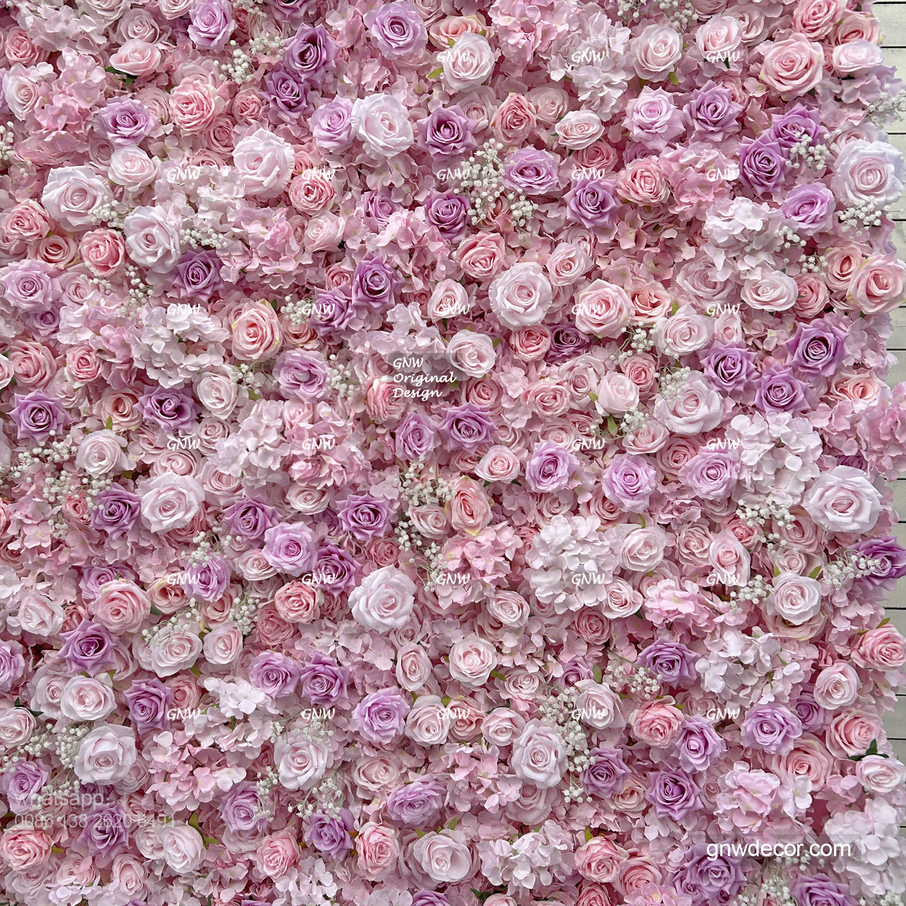 Artificial flower wall 8ft x 8ft