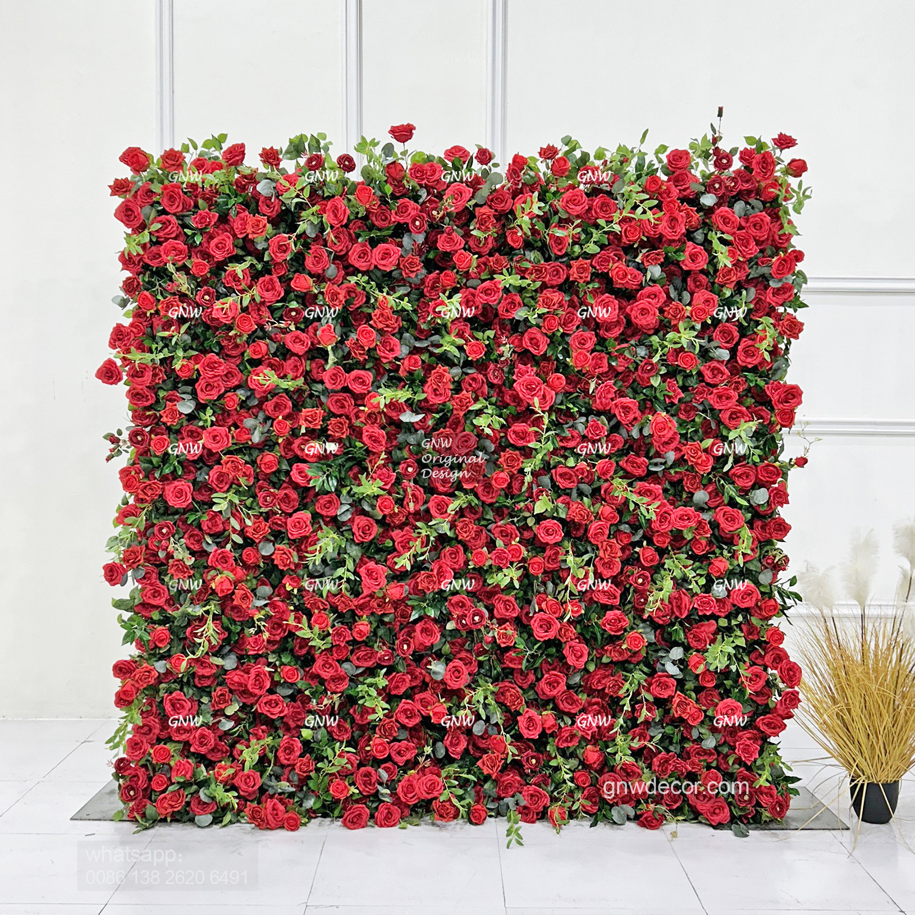 Artificial flower wall 8ft x 8ft