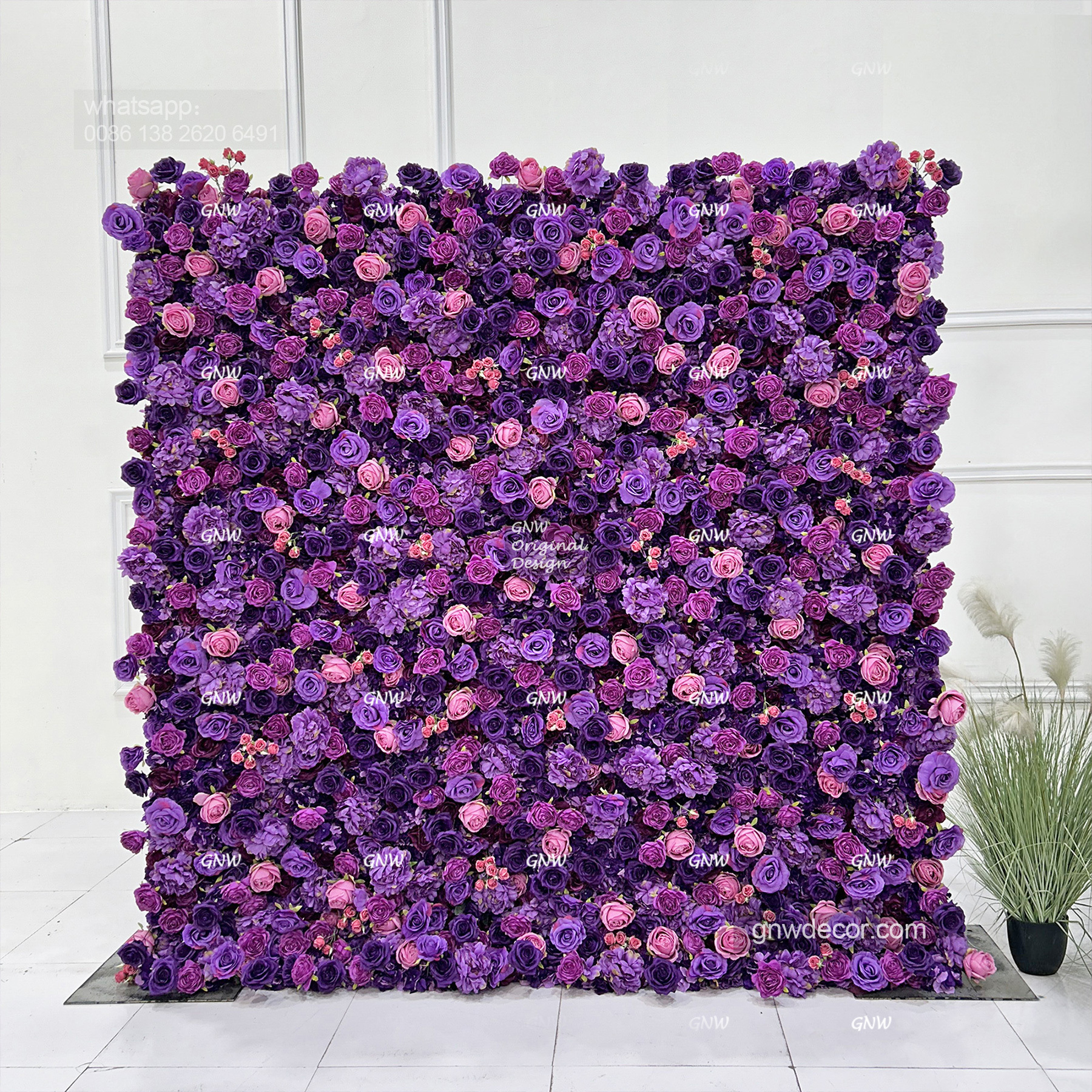 Artificial flower wall 8ft x 8ft