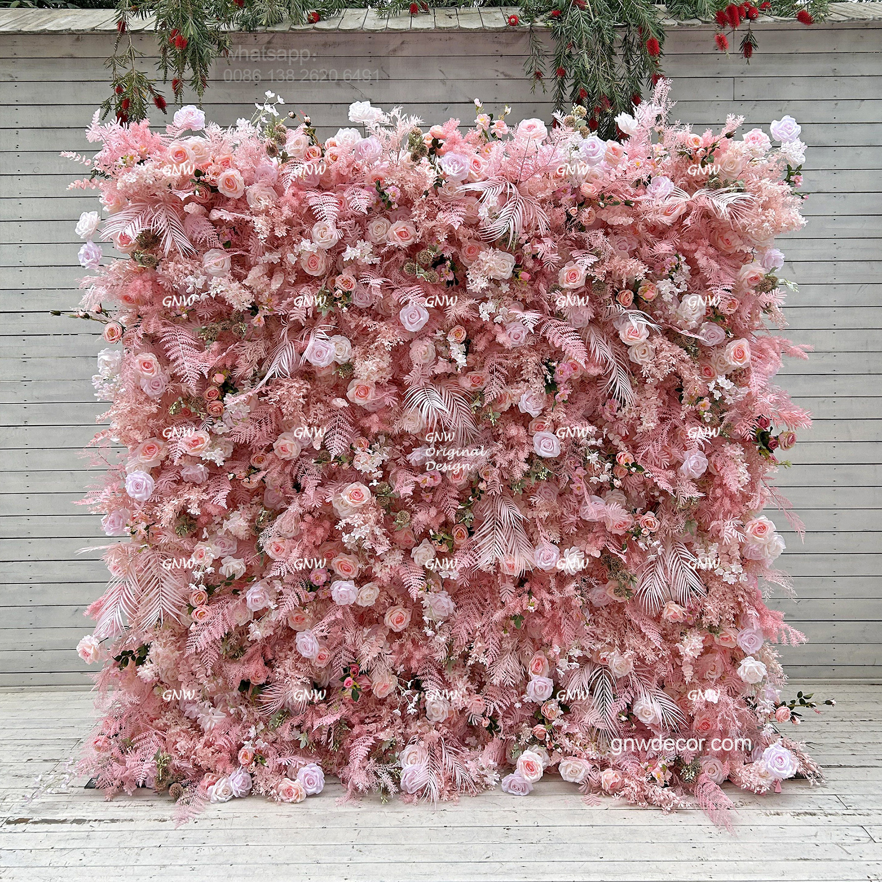 Artificial flower wall 8ft x 8ft