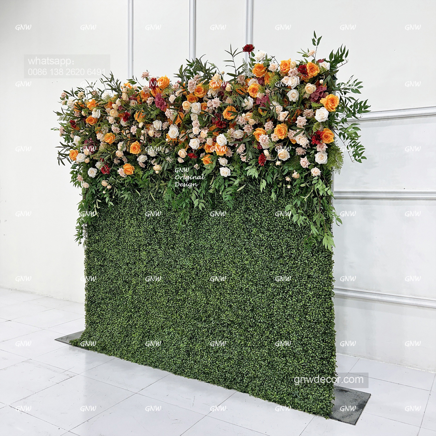 Artificial flower wall 8ft x 8ft